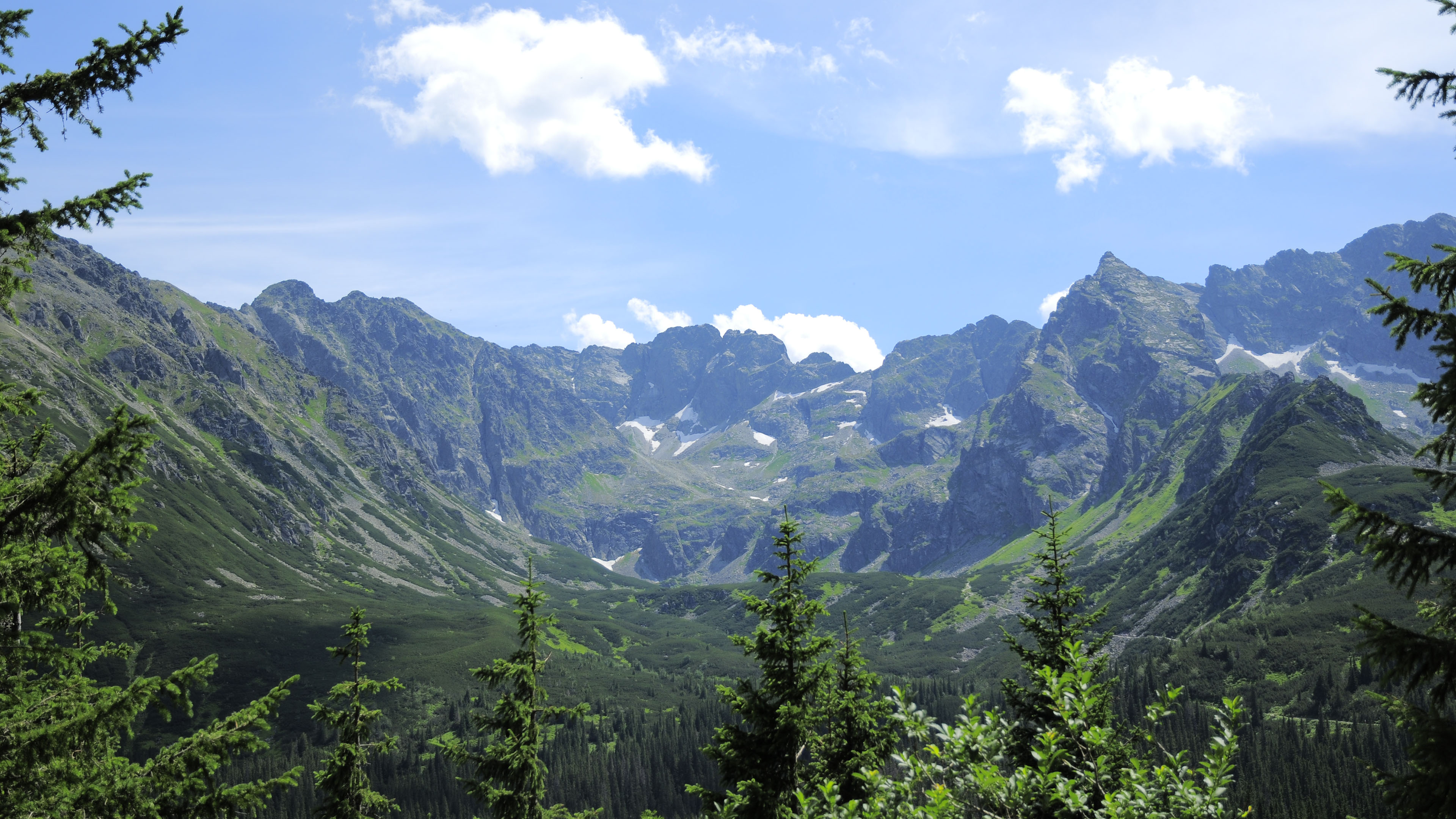 自然风光,山峰,积雪,蓝天