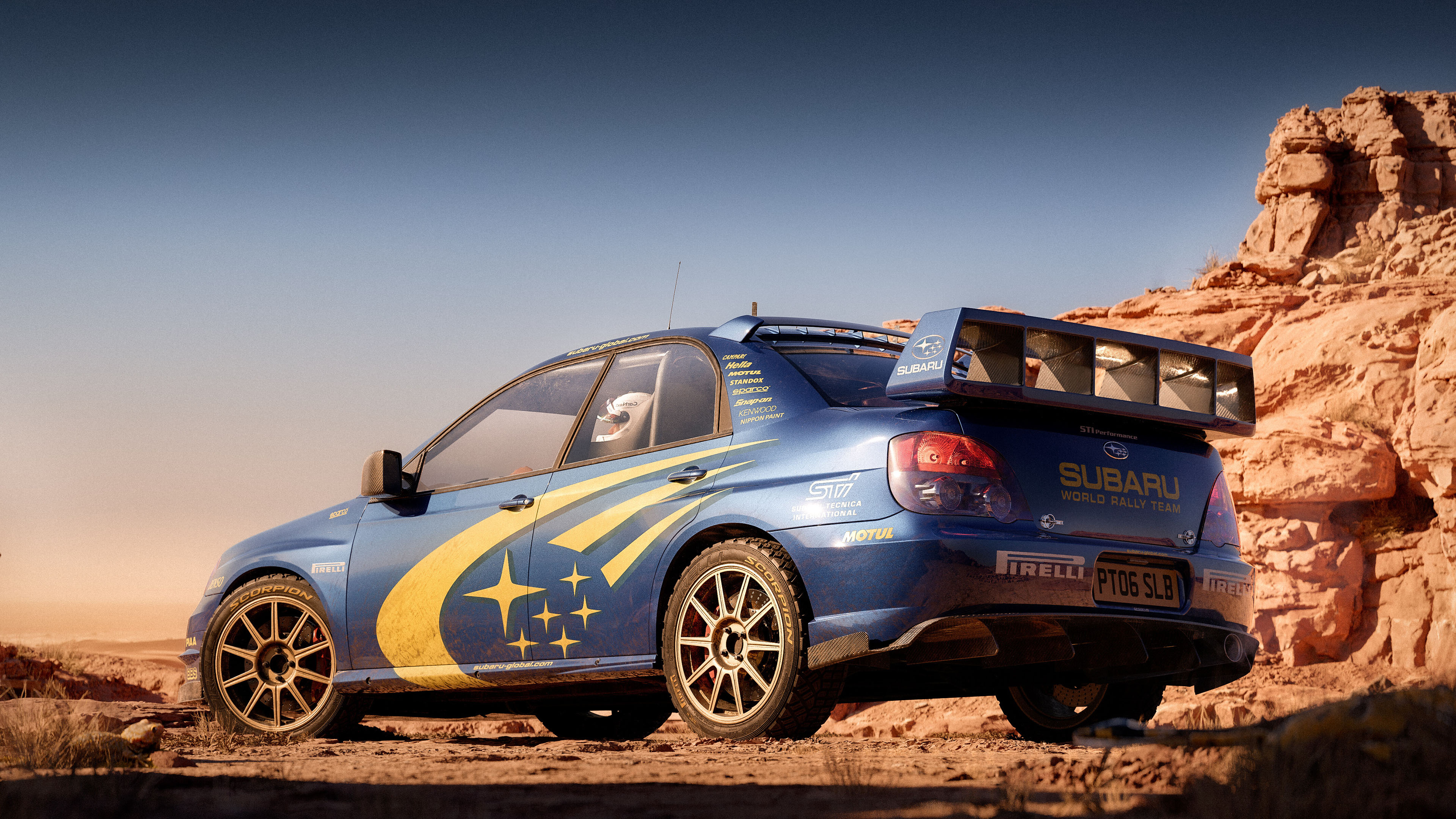 斯巴鲁,赛车,沙漠