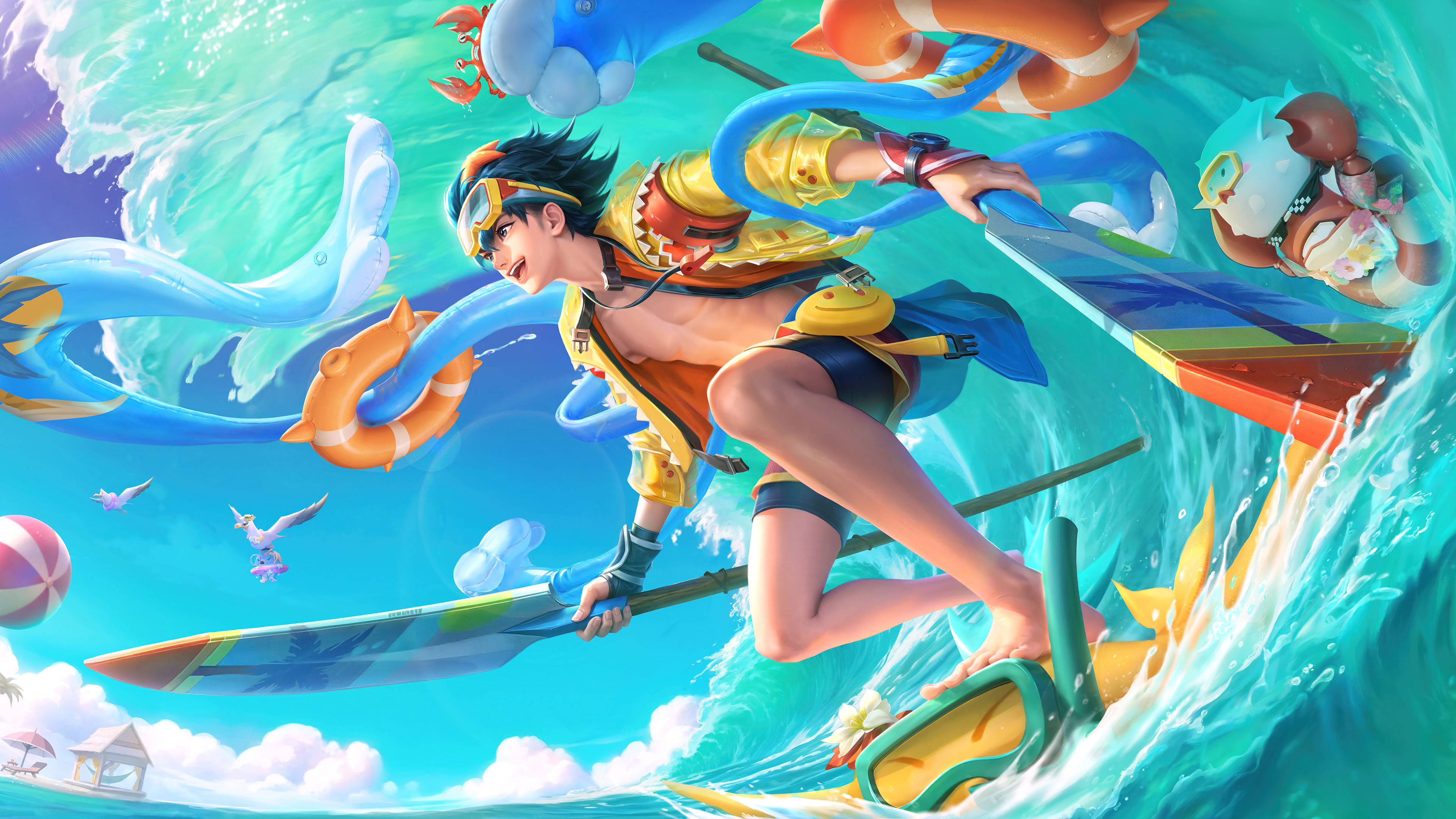 王者荣耀,冲浪,浪花