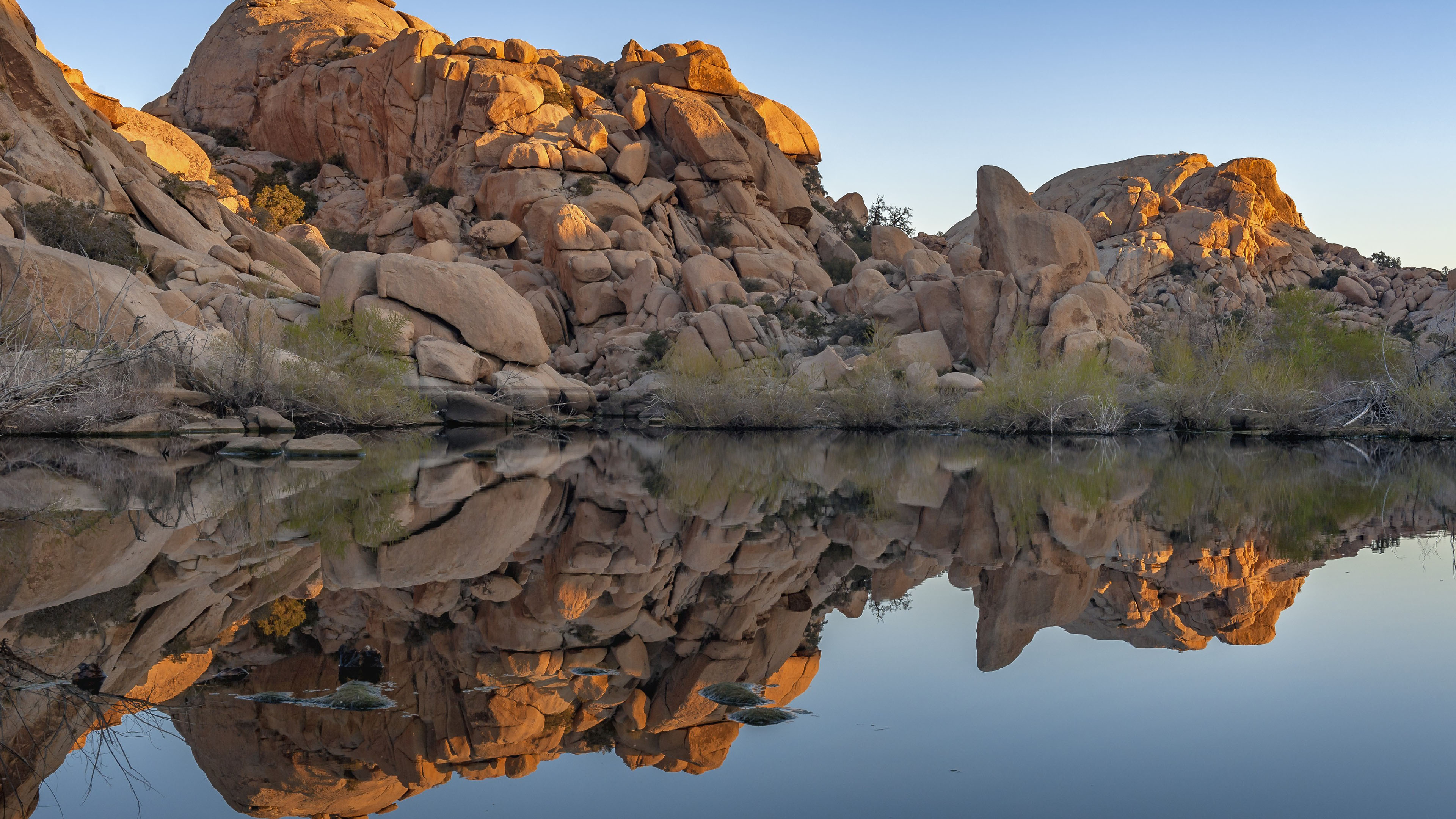 自然风光,石头,倒影