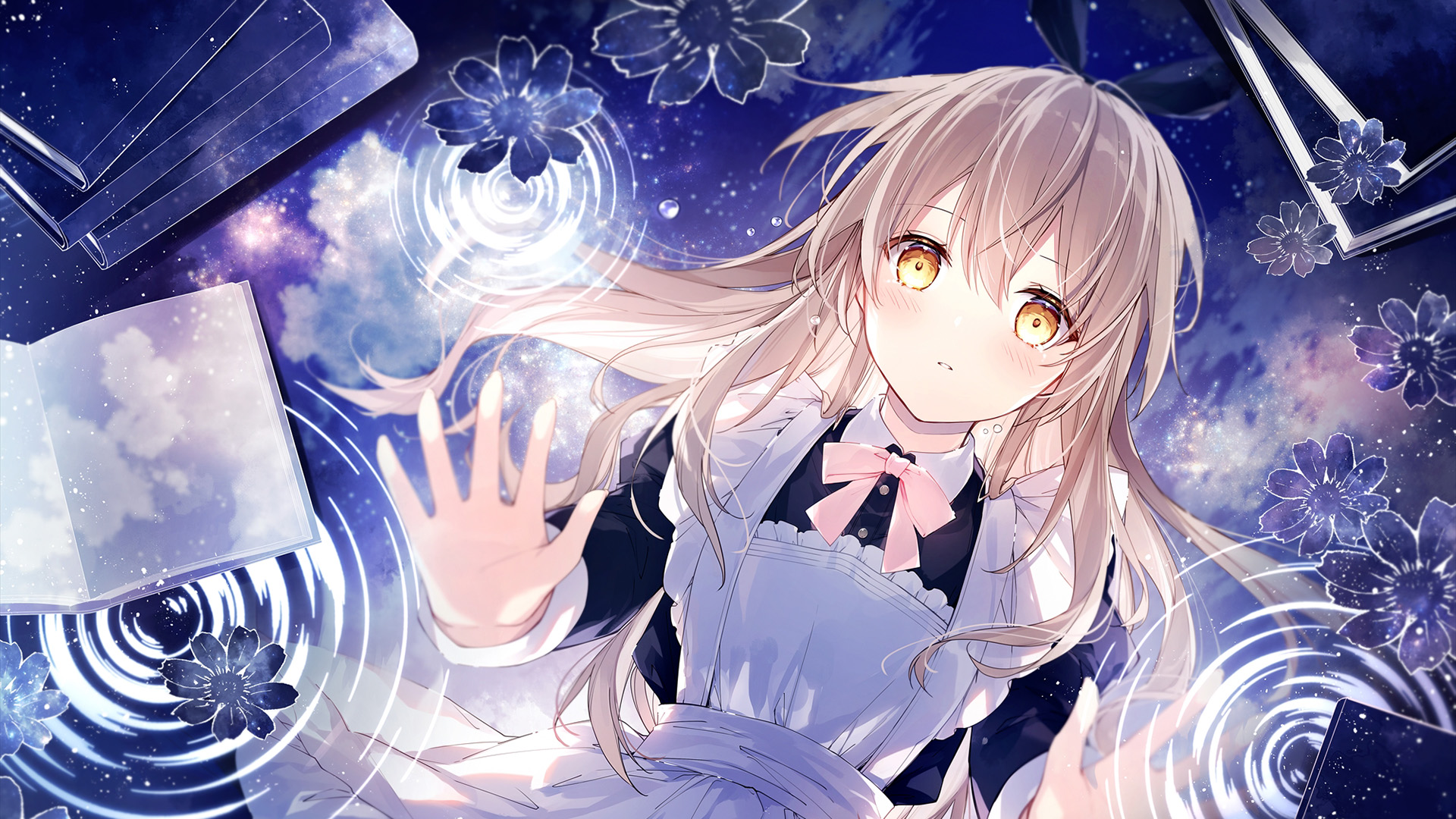 笔记本,涟漪,金发女孩