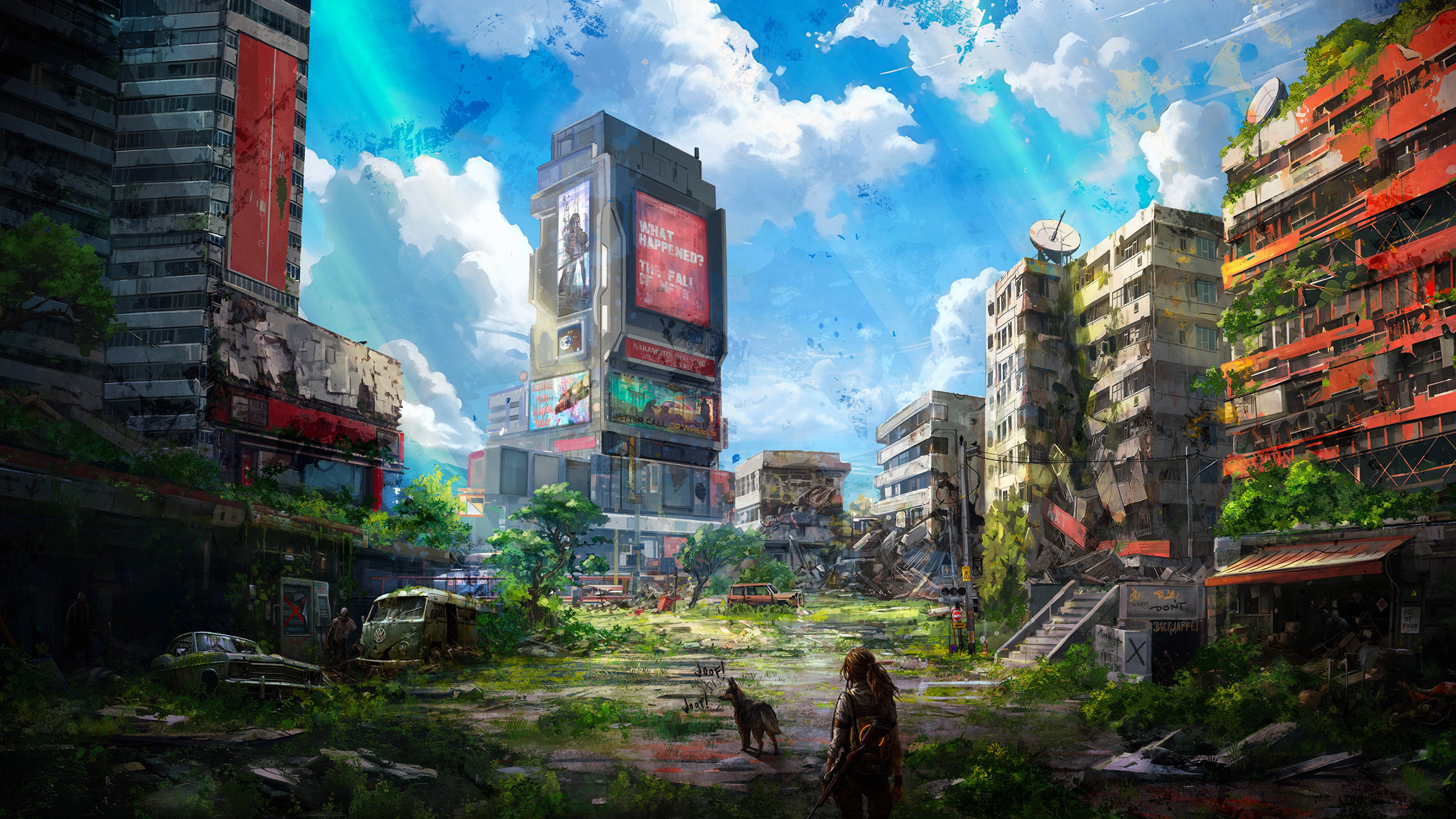 废墟,城市,蓝天,楼房