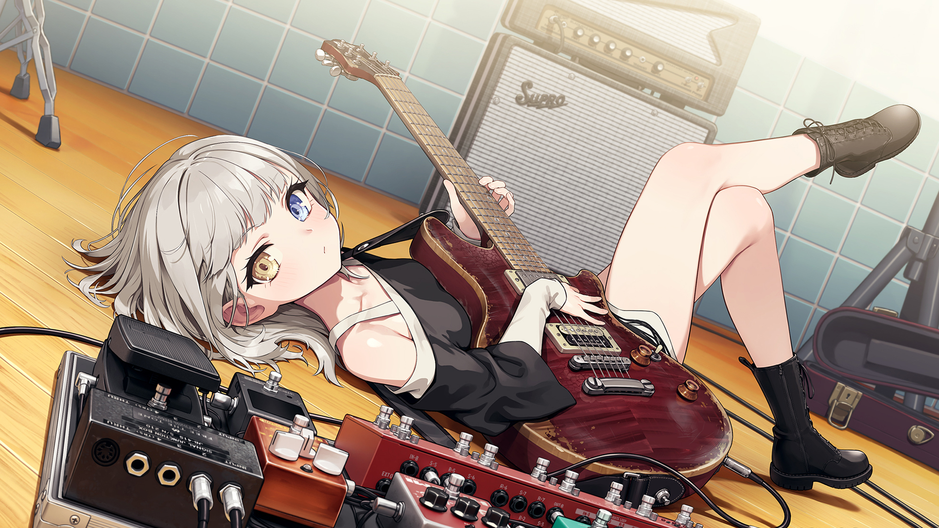 吉他,贝斯,乐队,演奏,录音室