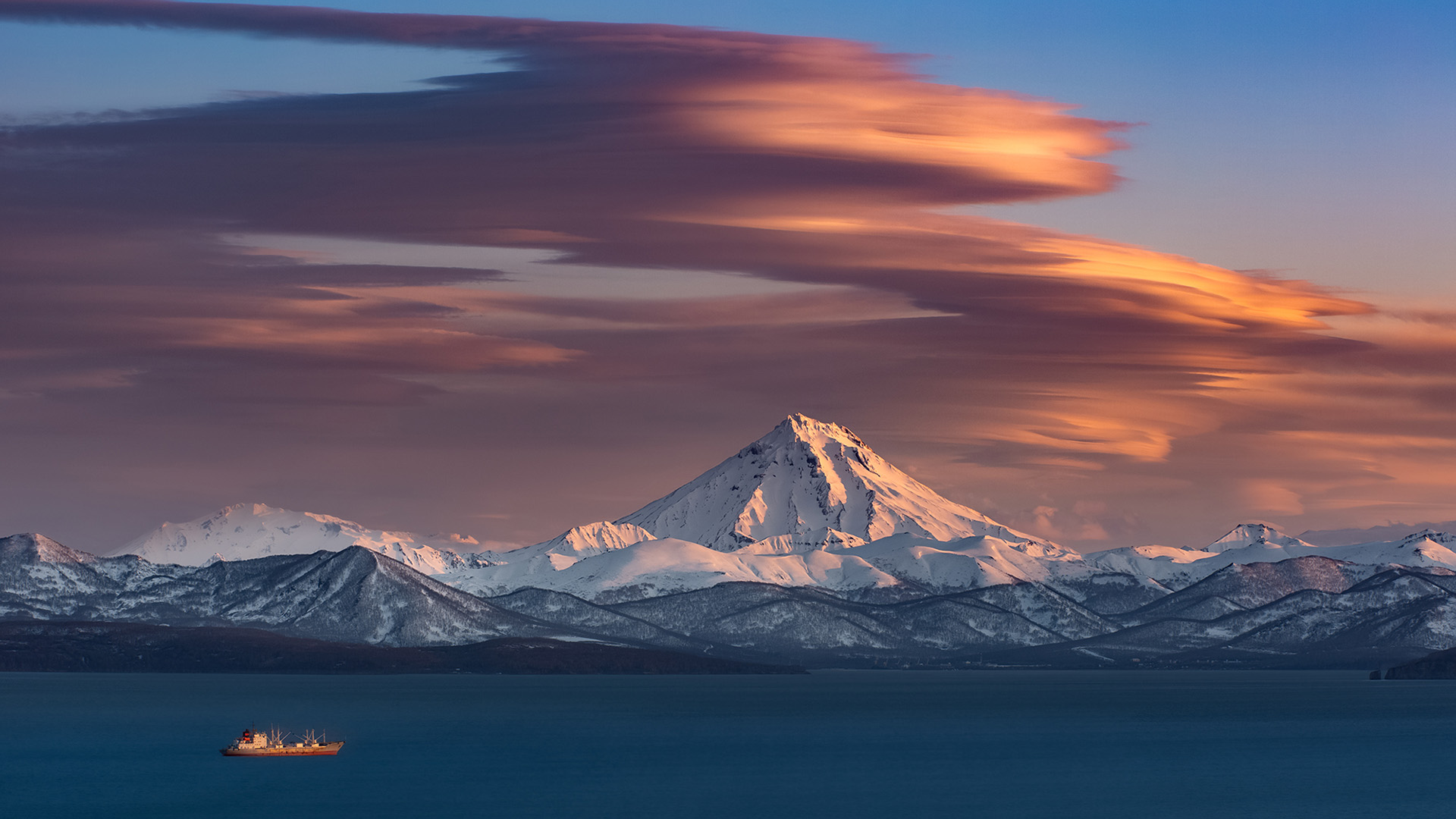 冰天雪地,雪山,延时,云彩