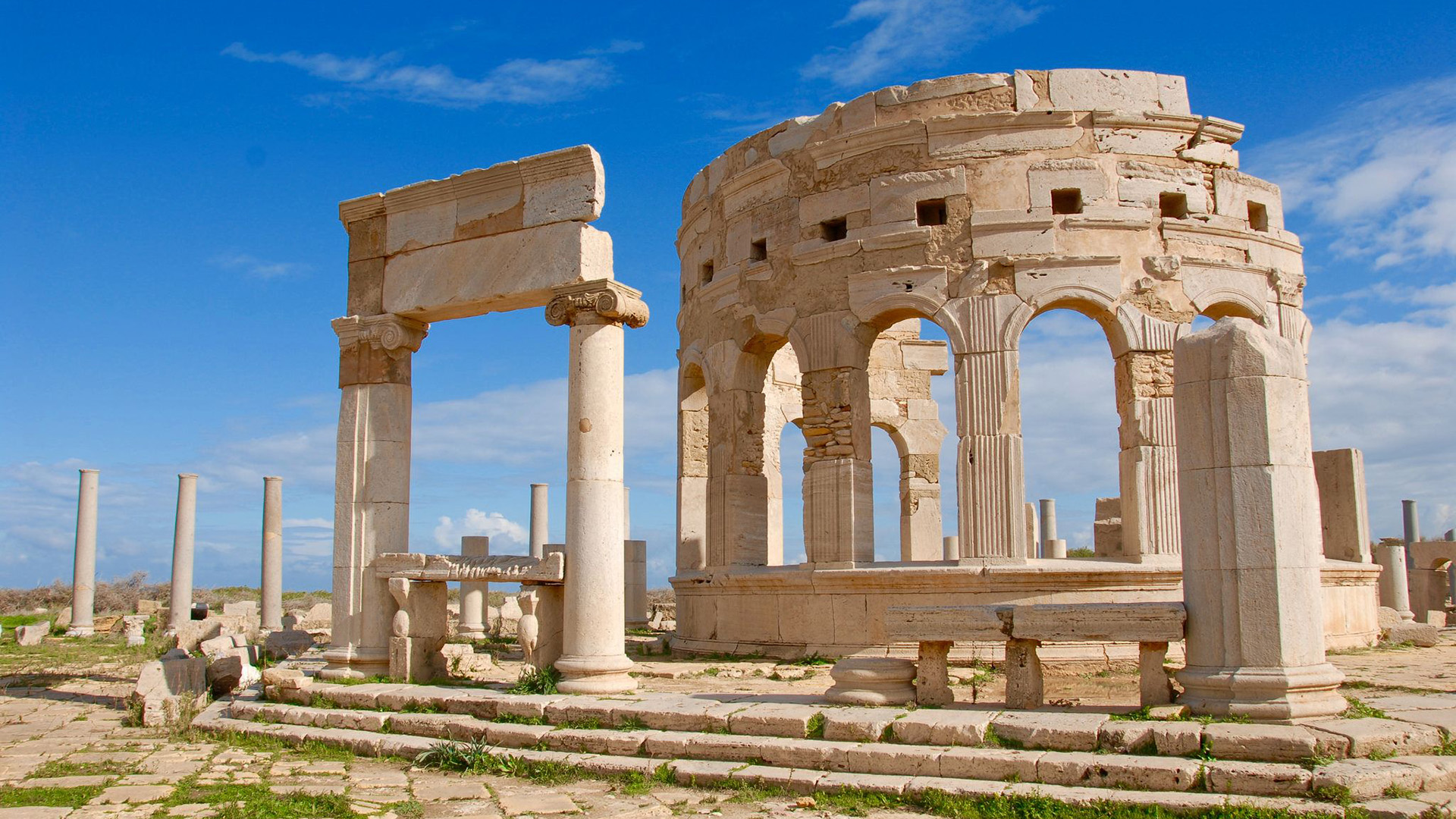 遗迹,古建筑,蓝天