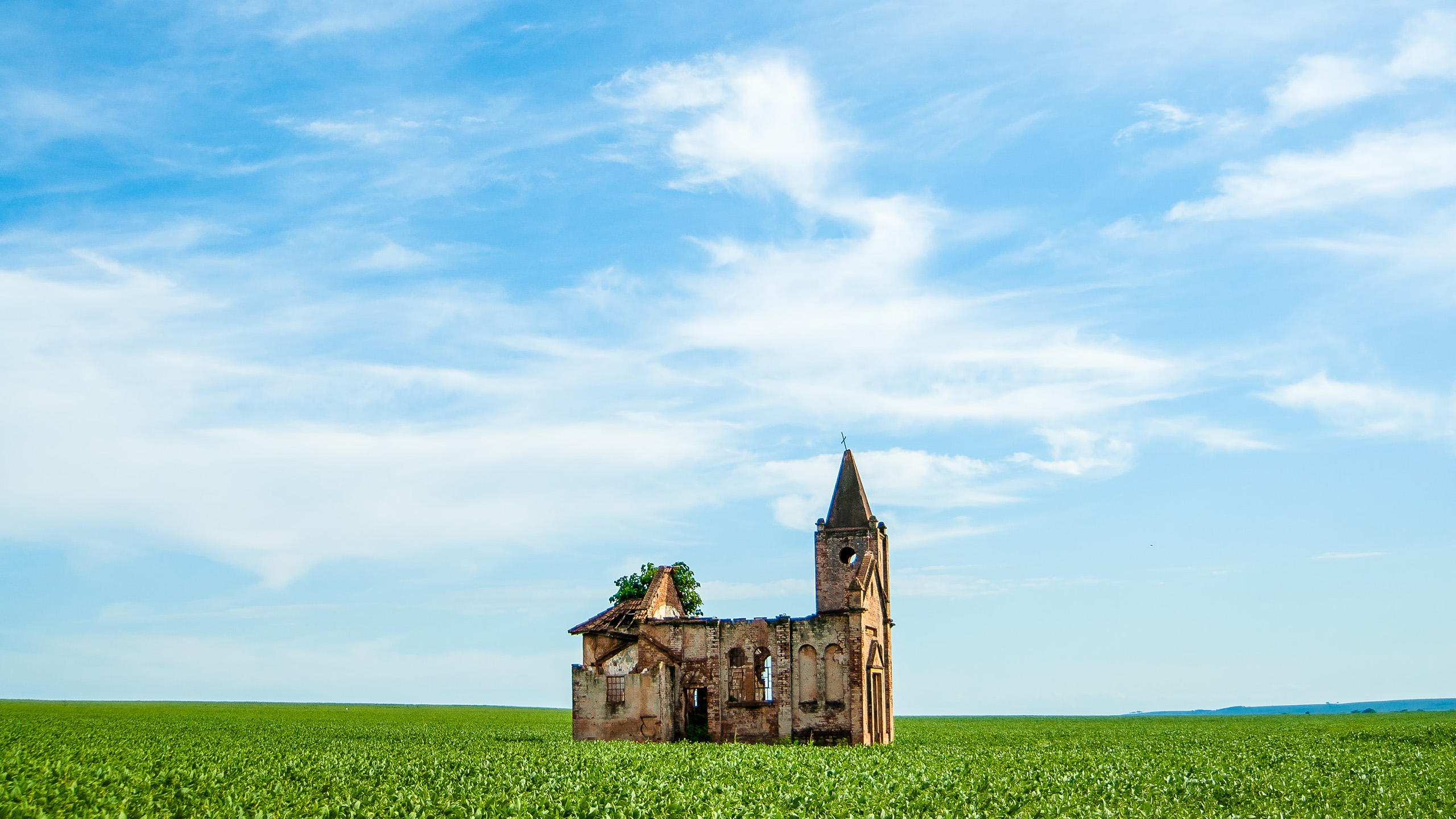 自然风光,旧房子,城堡,旷野