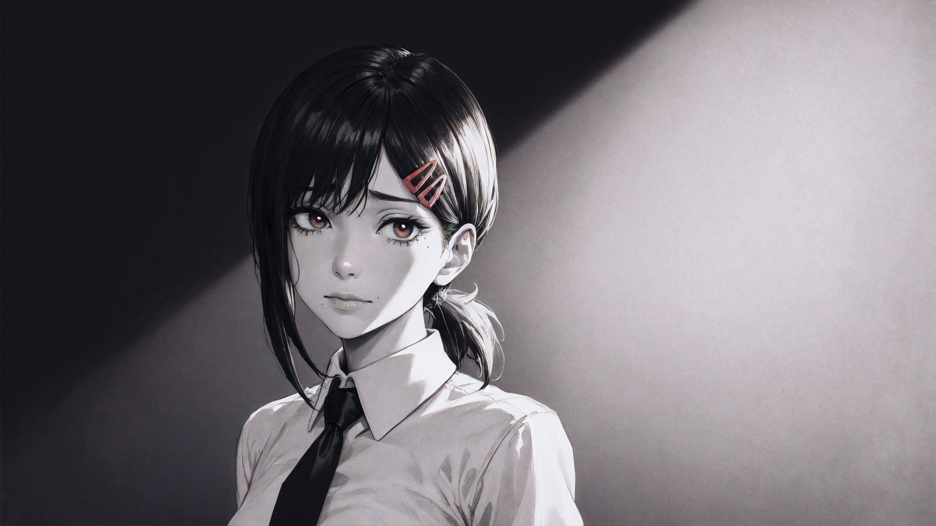 链锯人,羞涩,胆小,女孩,领带