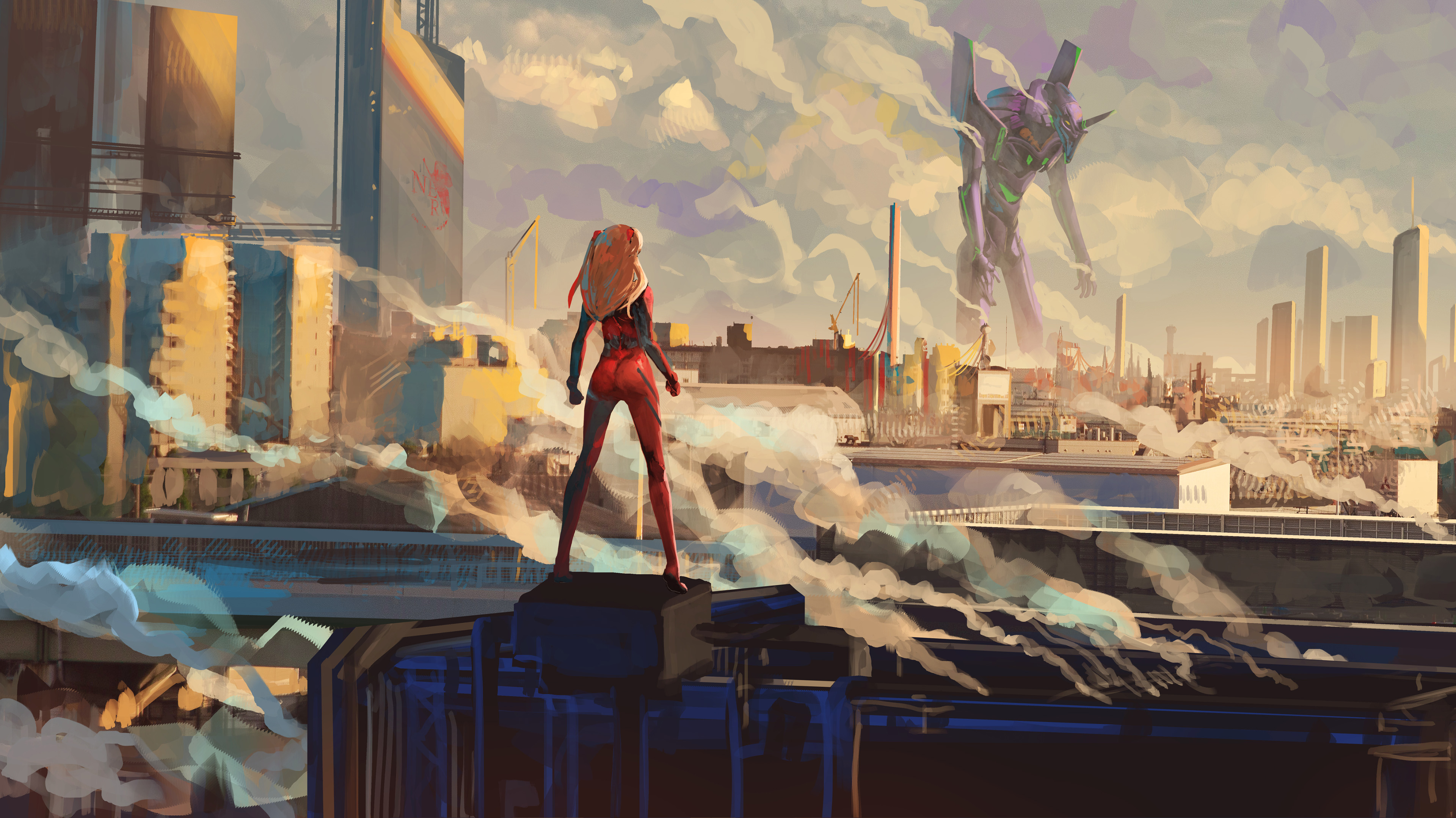 福音战士,城市,废墟