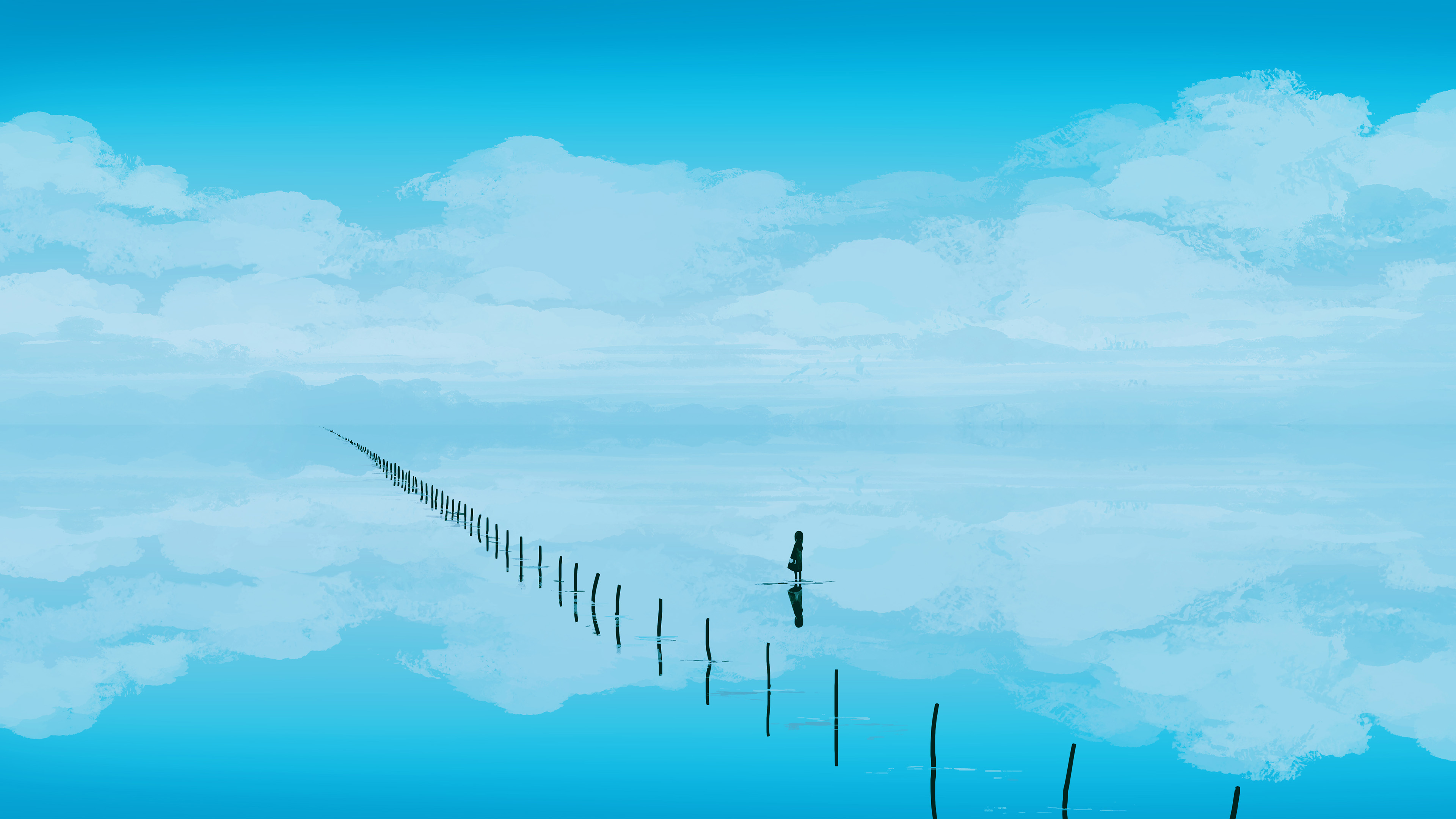 盐湖,倒影,仙境