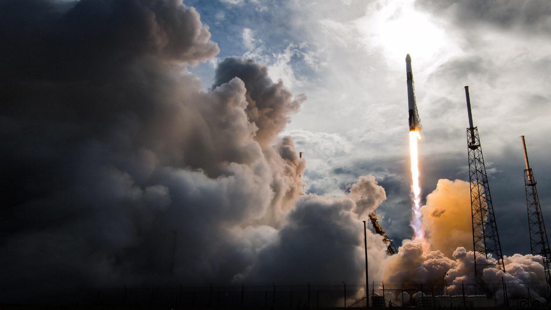 火箭,烟雾,发射,升空