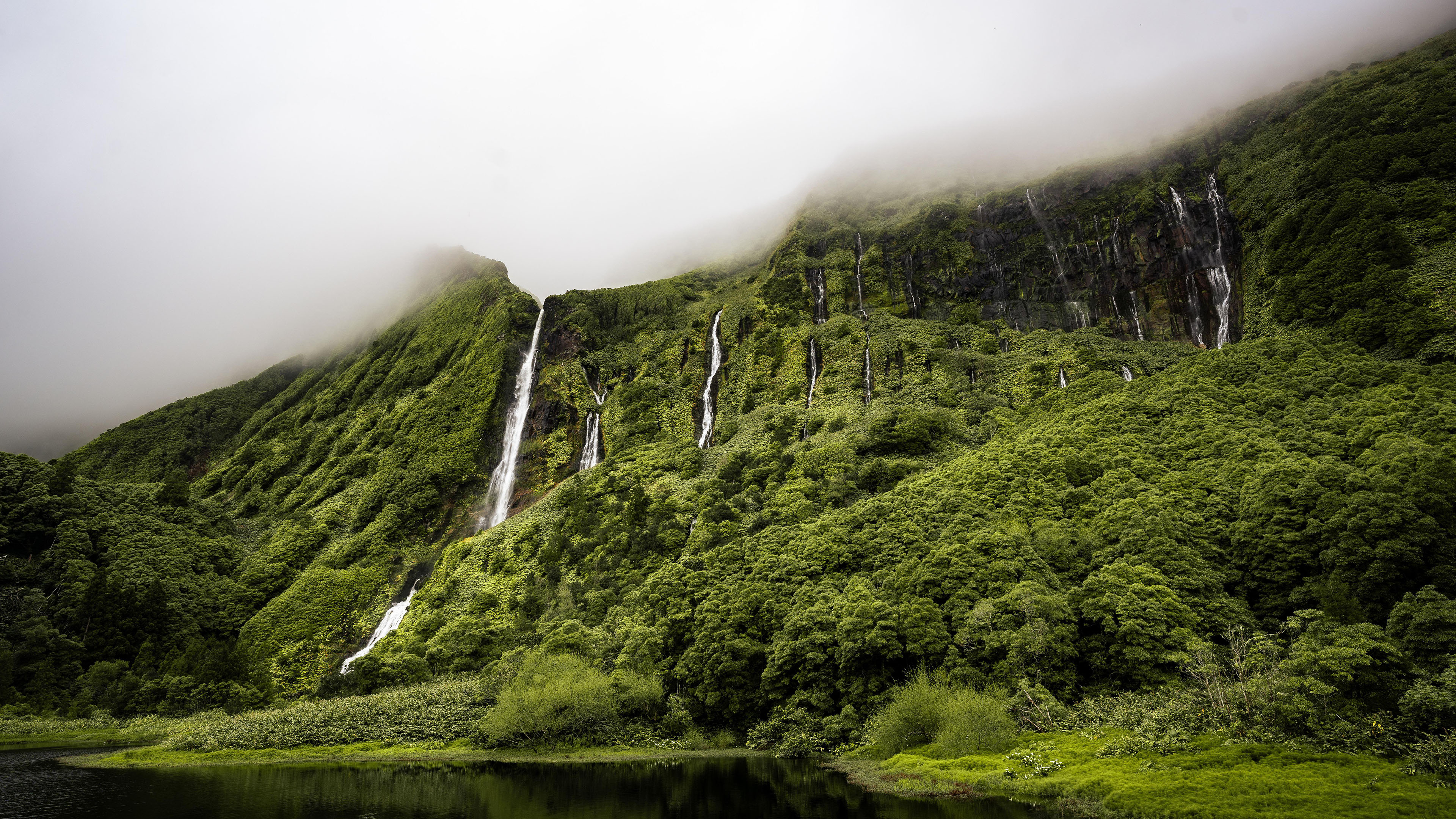 自然风光,瀑布,山川,森林