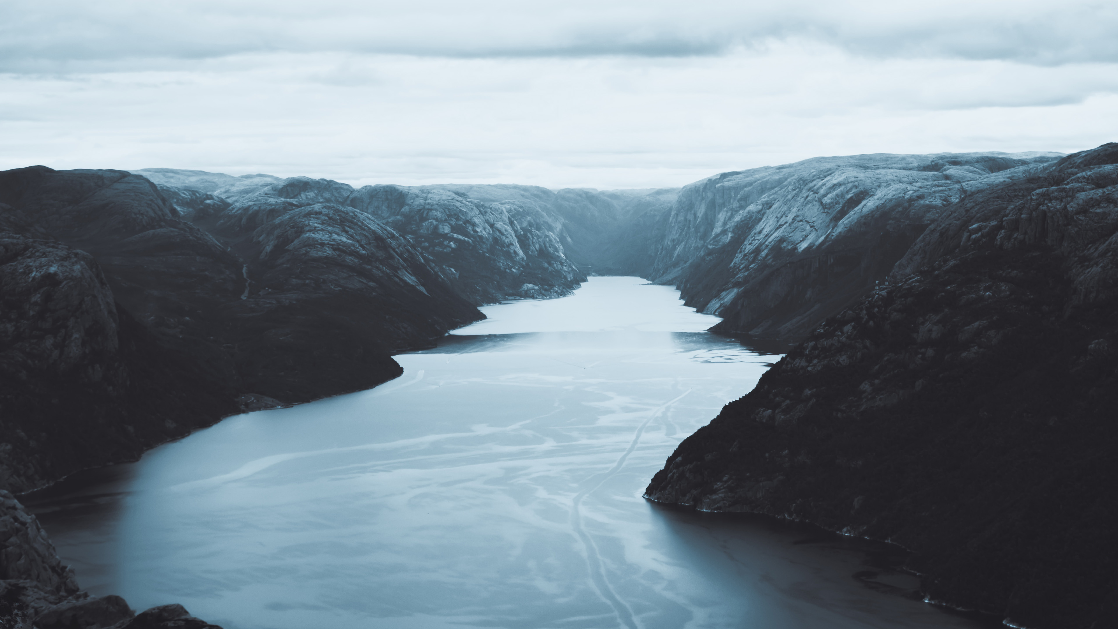 山谷,河流,江水