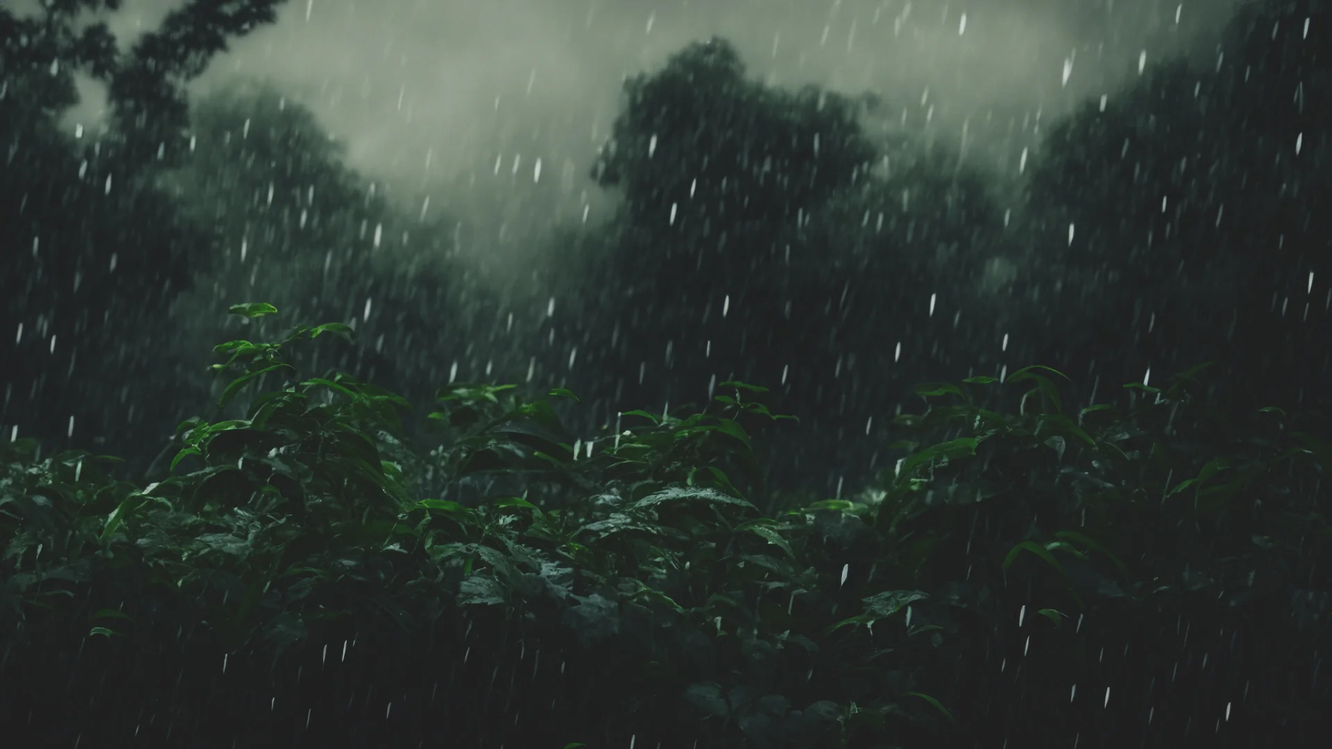 护眼壁纸,大雨,树林