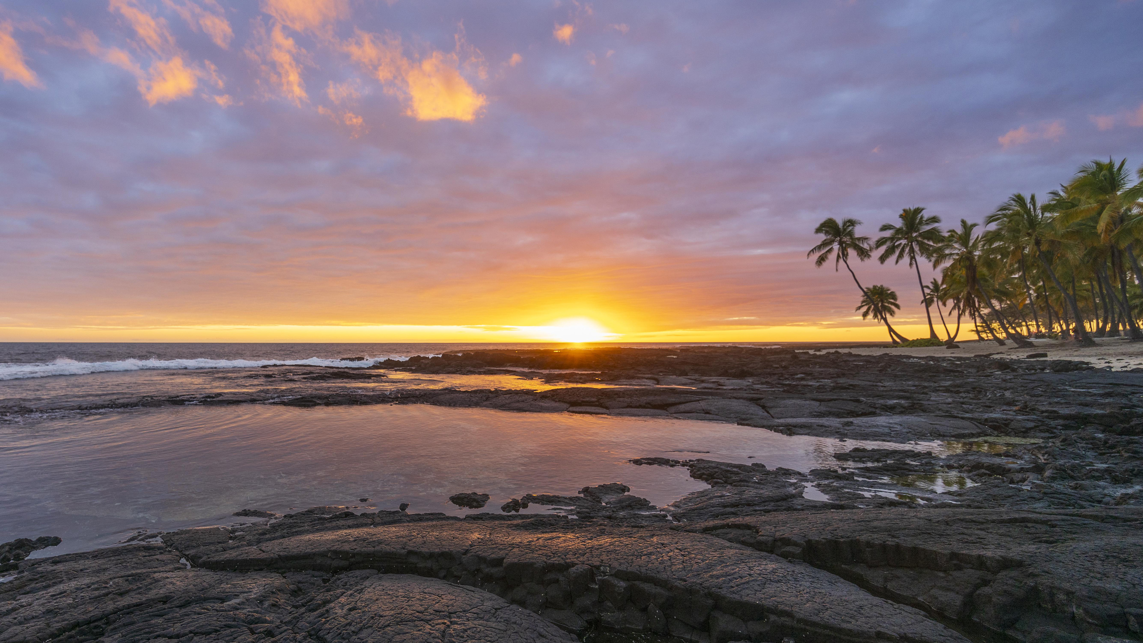 海洋天堂,海浪,日出,沙滩