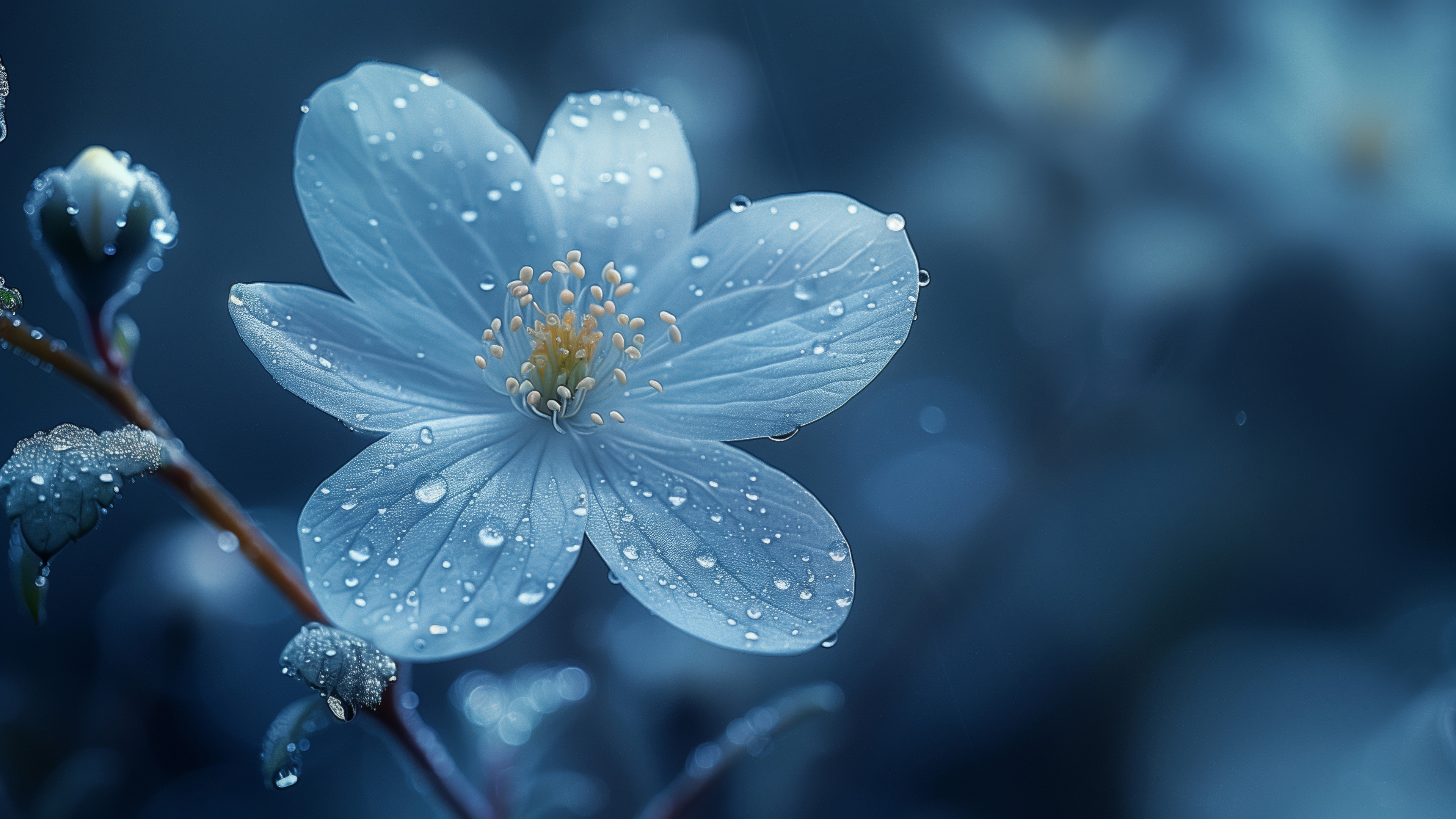 娇艳欲滴,花朵,花瓣,露水