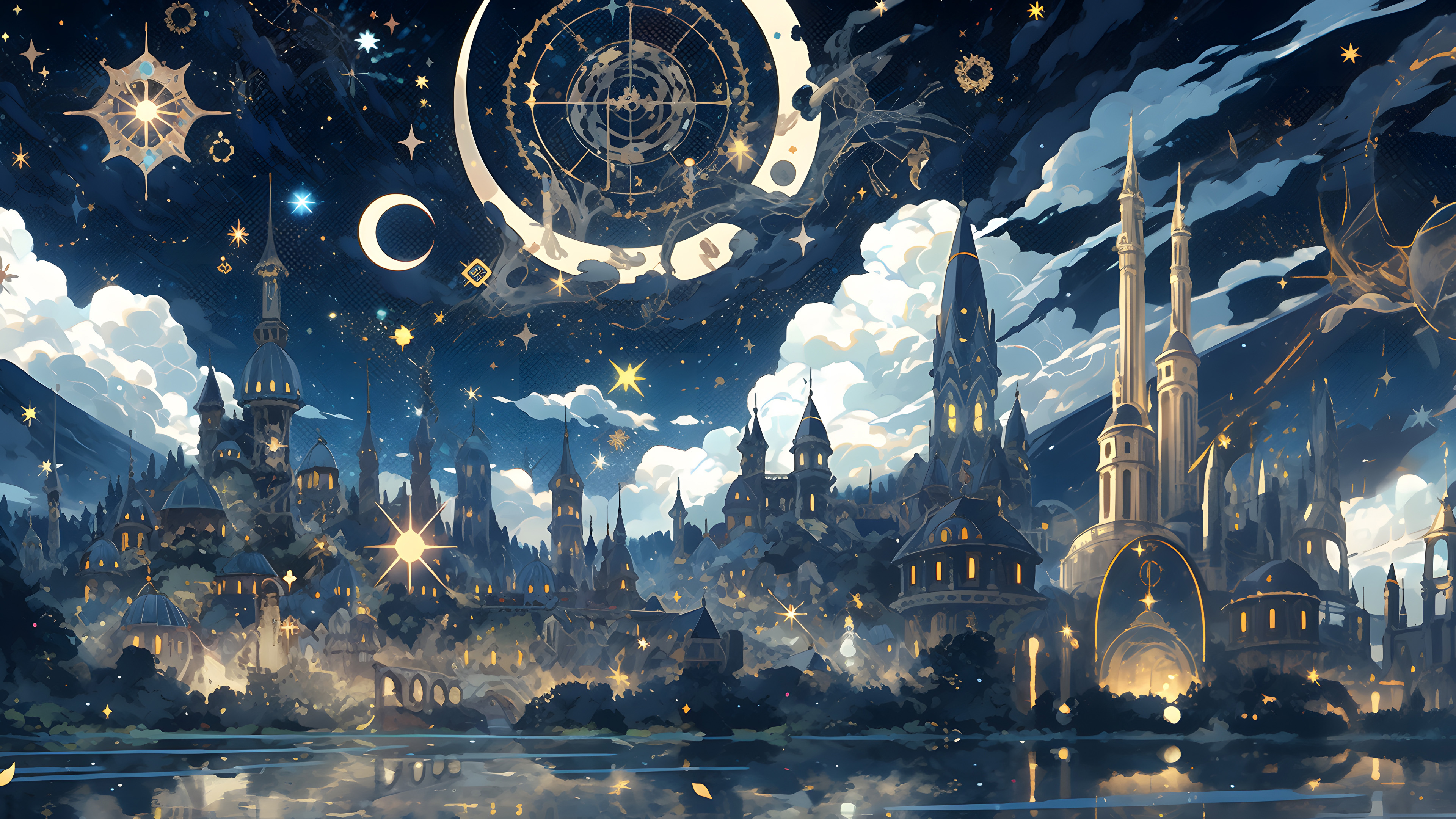 雨中,霍格沃茨城堡