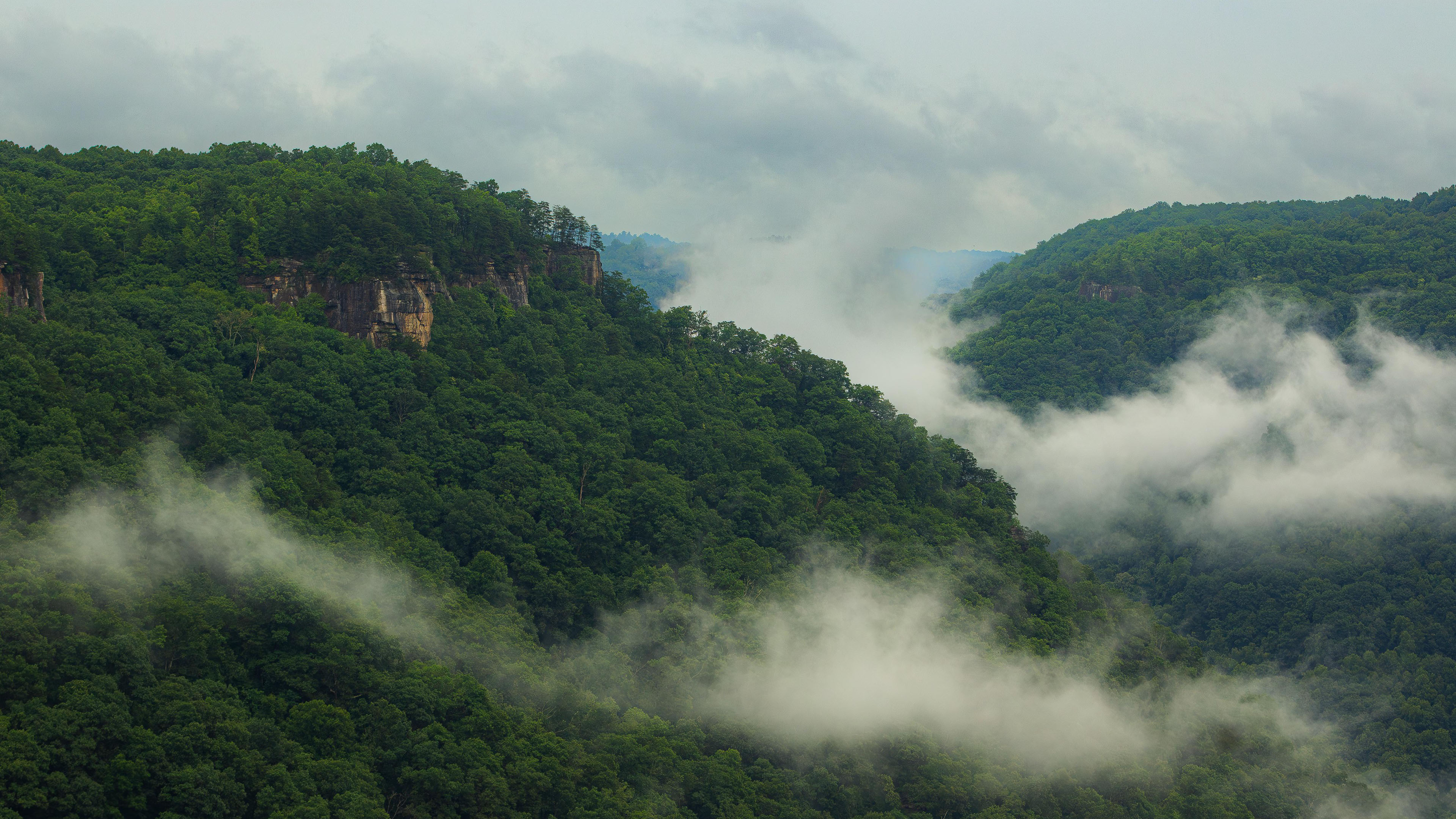 山脉,山雾,青山