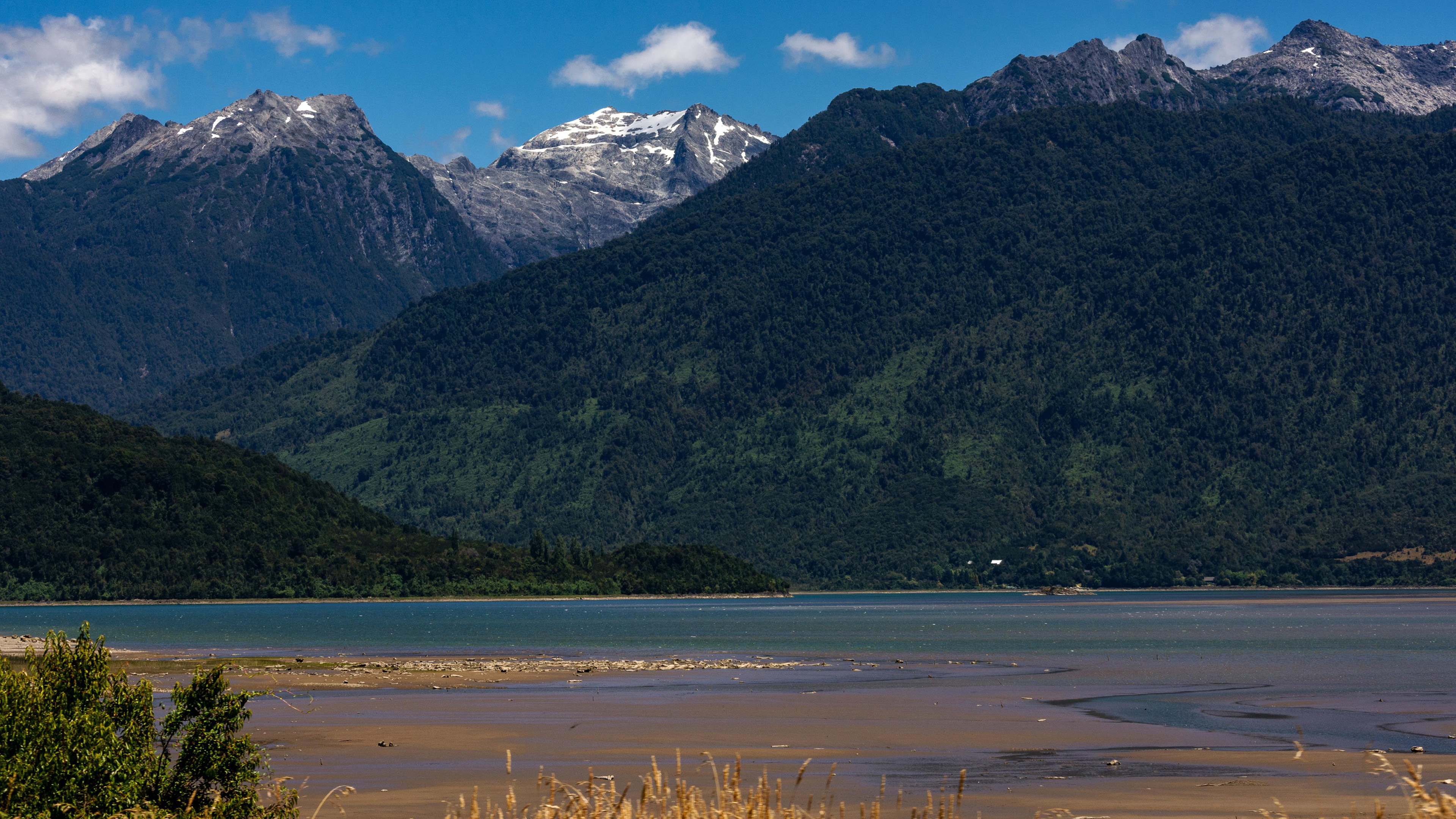 大江,雪山,高原,山峰