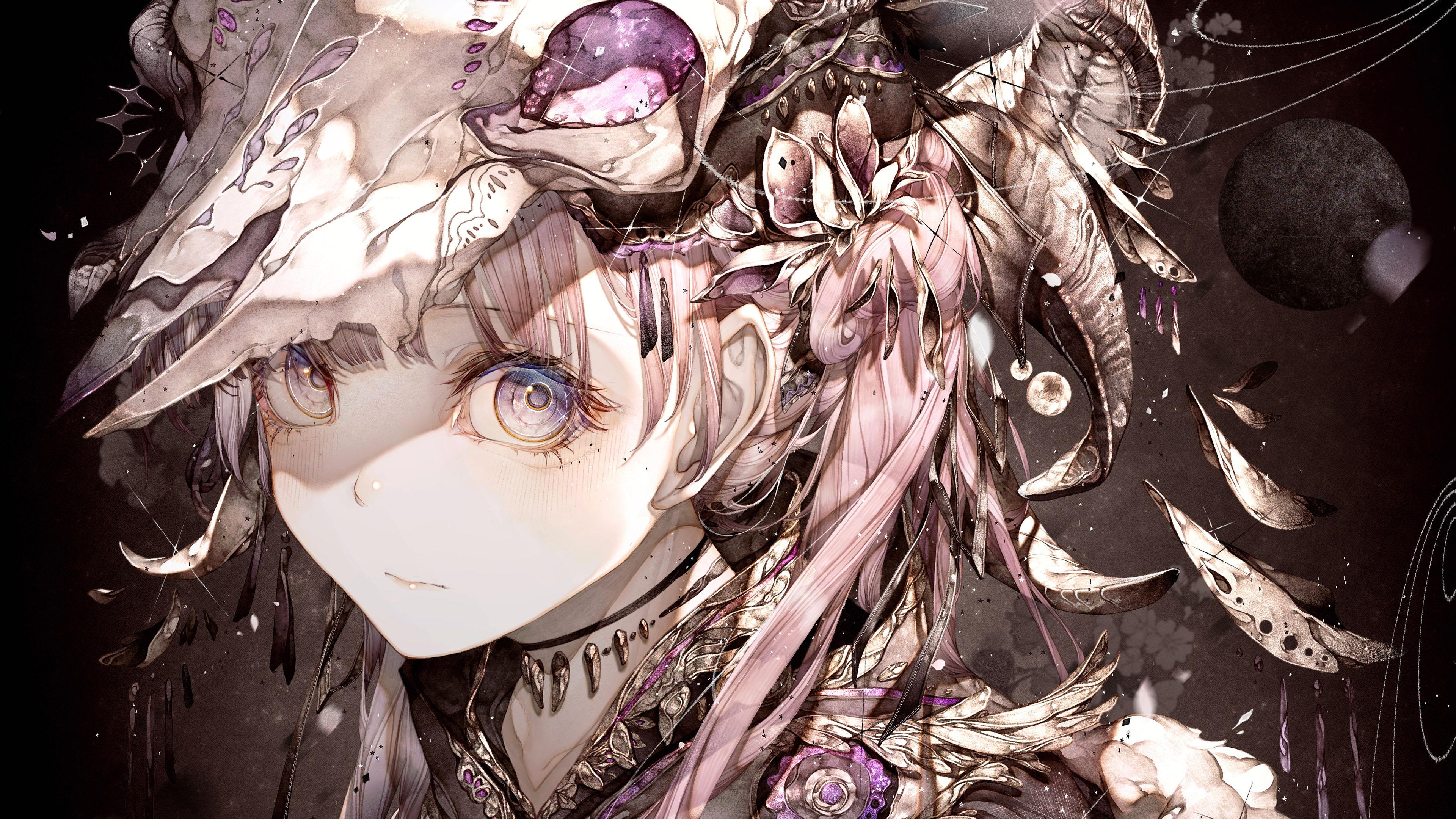 骷髅,少女,宝石