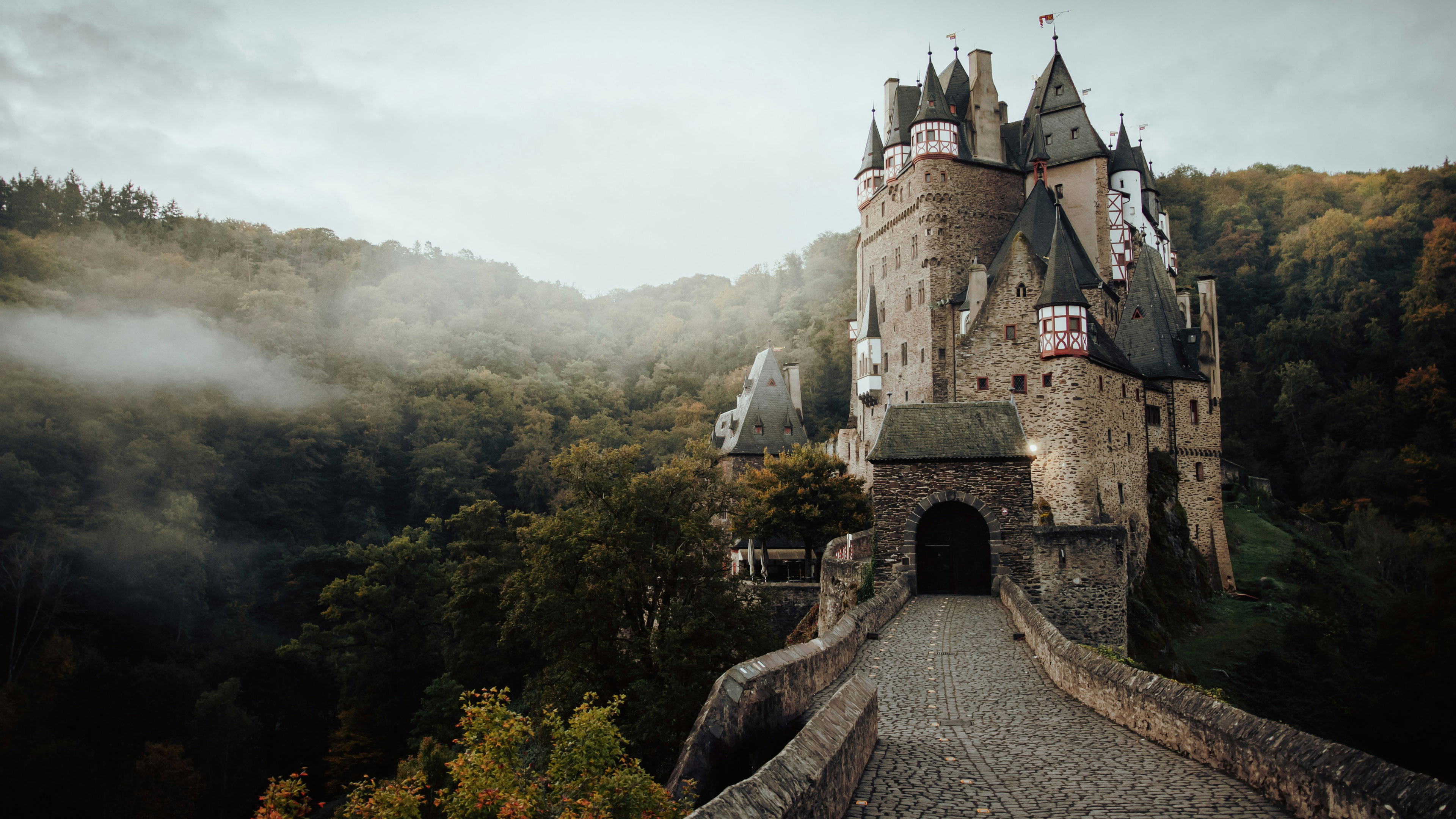 自然风光,城堡,壮观,森林