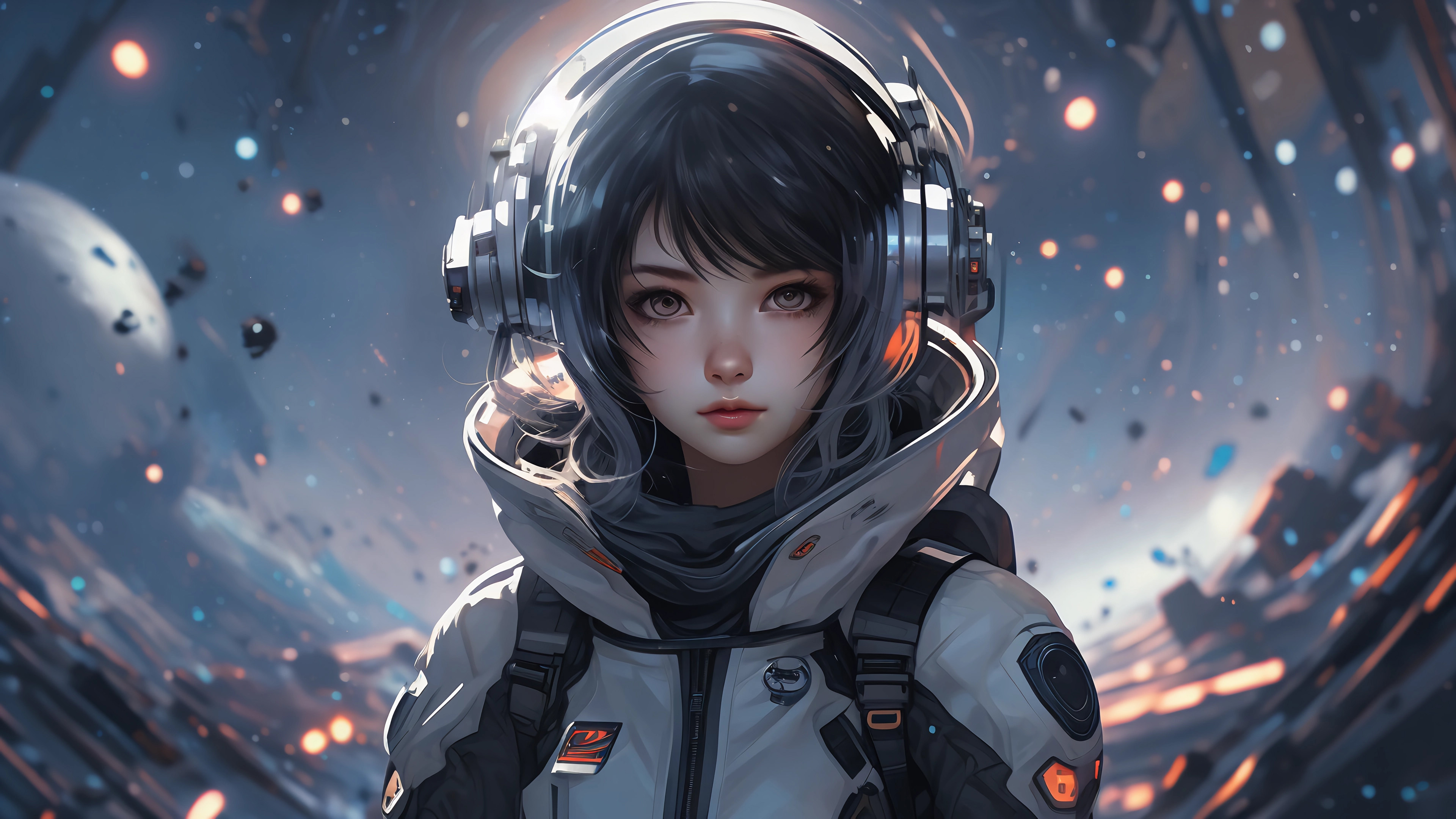 太空,女孩,宇航员