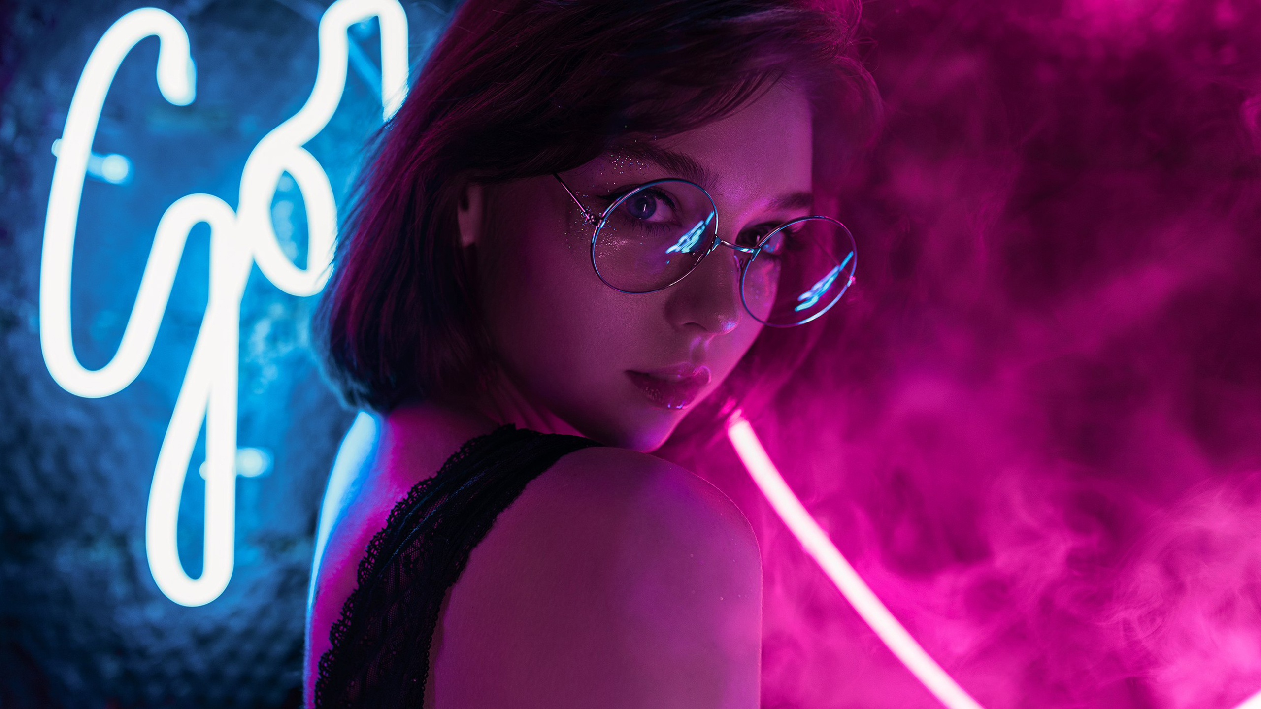 赛博朋克,眼镜,回眸