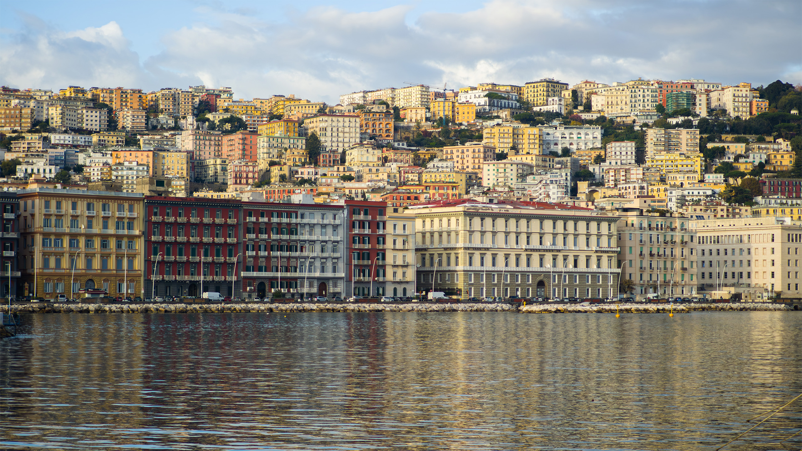 海滨城市,建筑,山坡