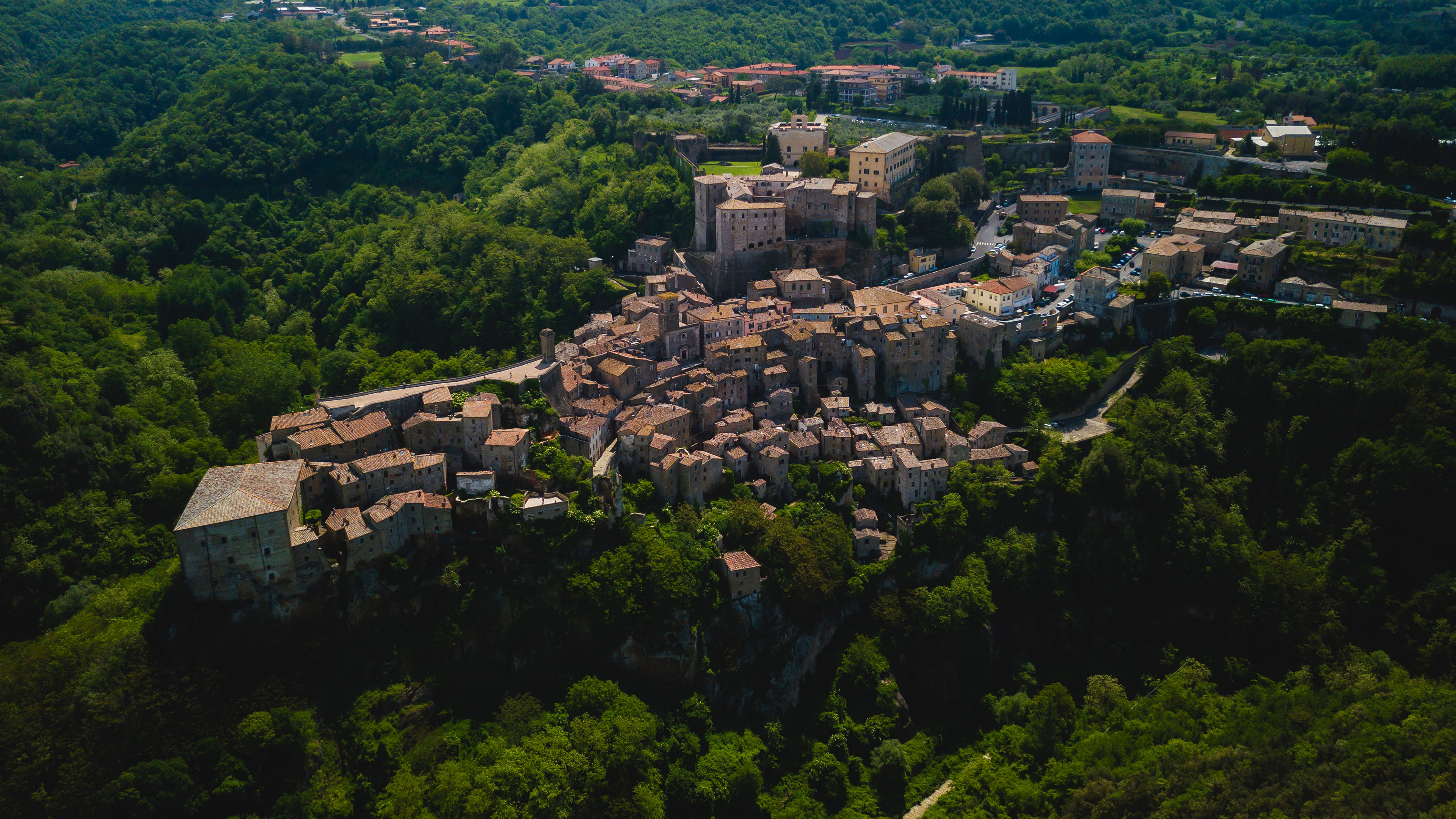自然风光,建筑,村落,树林