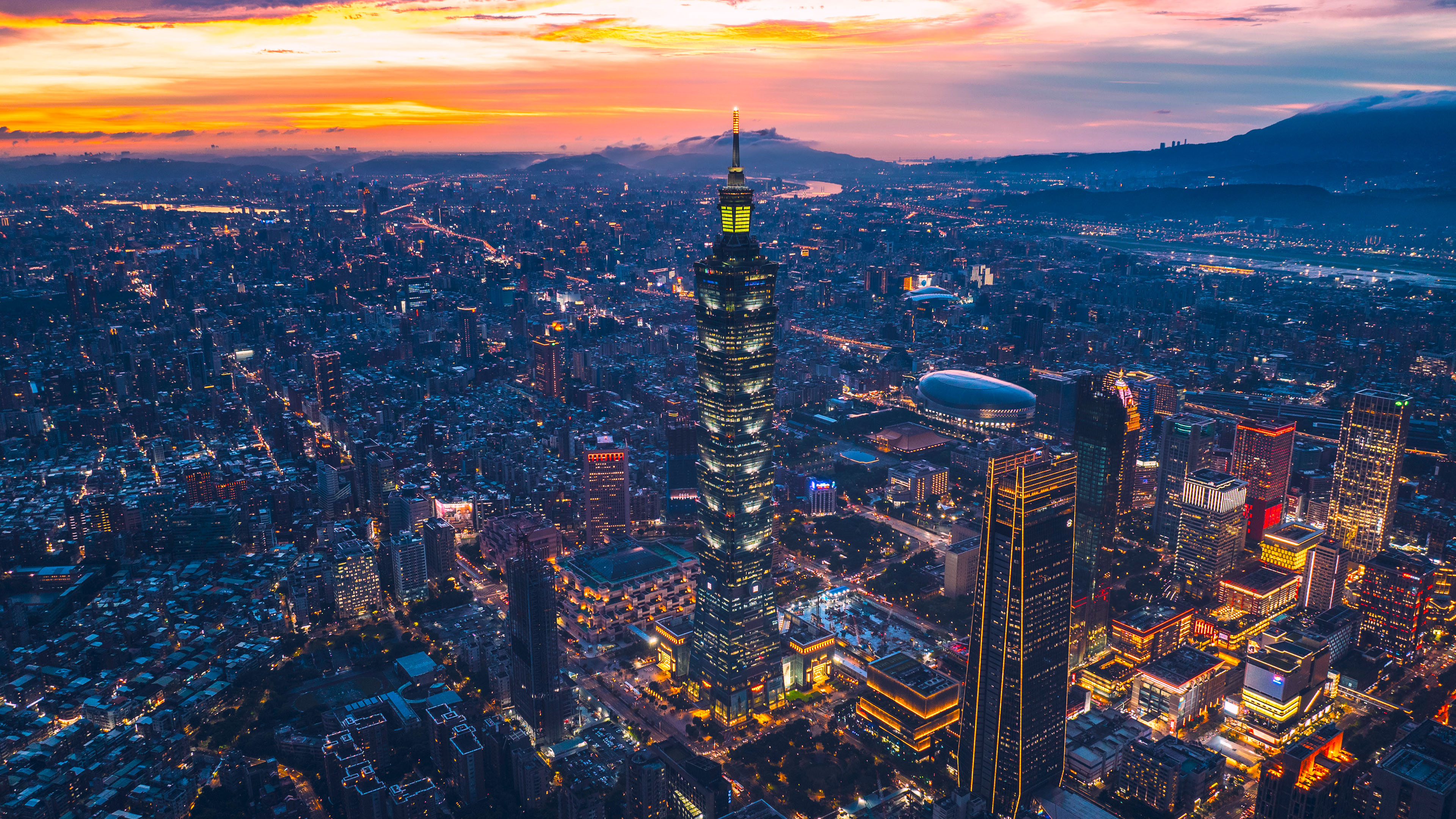 城市夜景,中国台北,101大楼