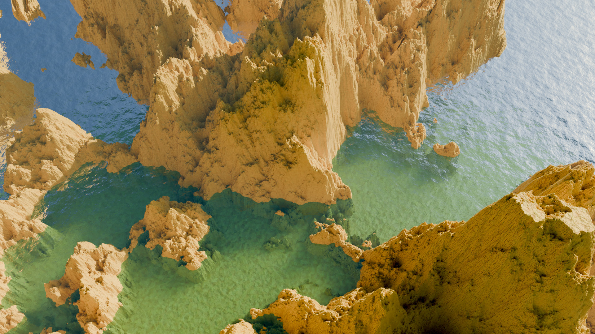 海洋天堂,岩石,水波