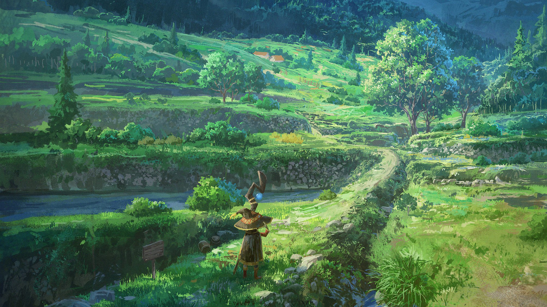 魔法师,乡村,郊外