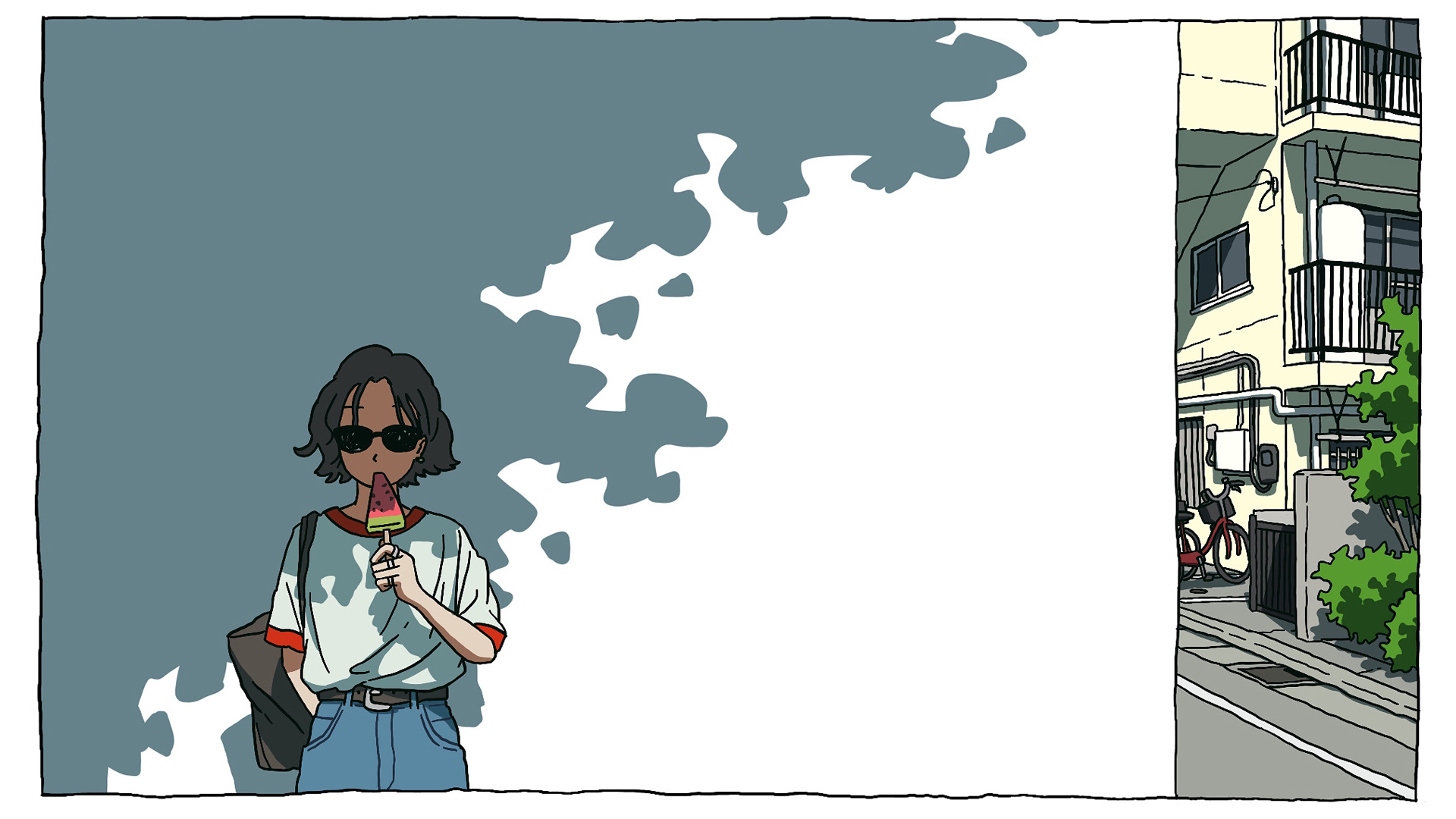 盛夏,树荫,雪糕,小镇