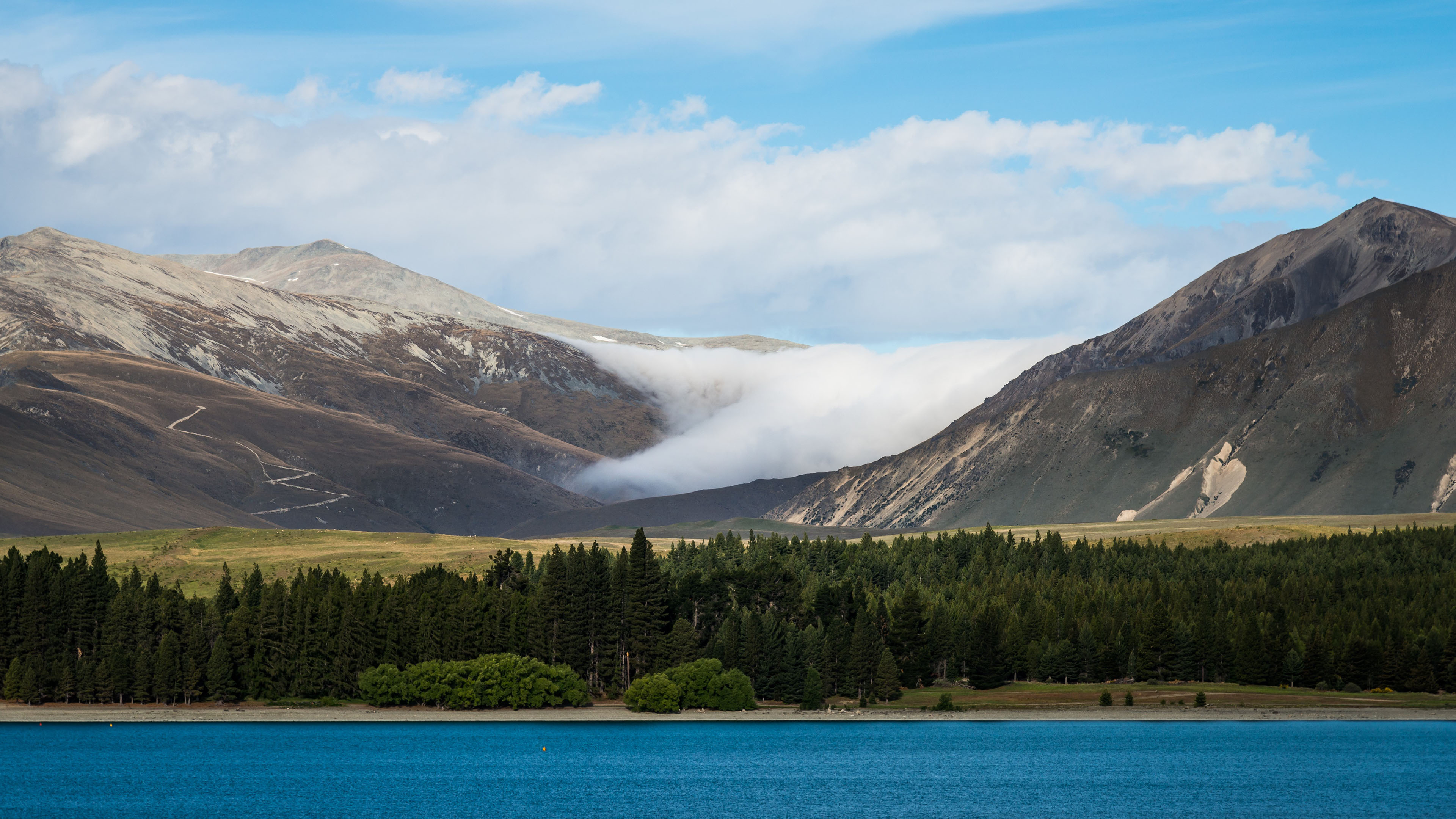 树林,湖泊,高原,天空,云海