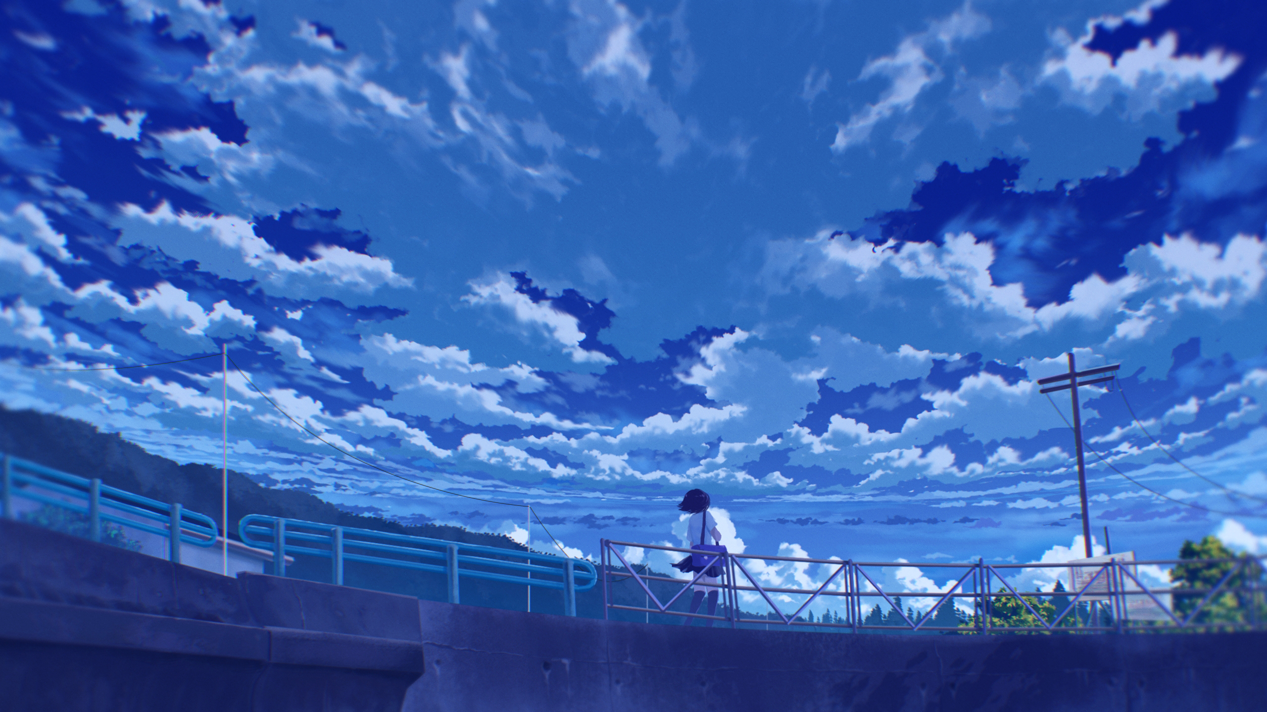 天空,傍晚,放学