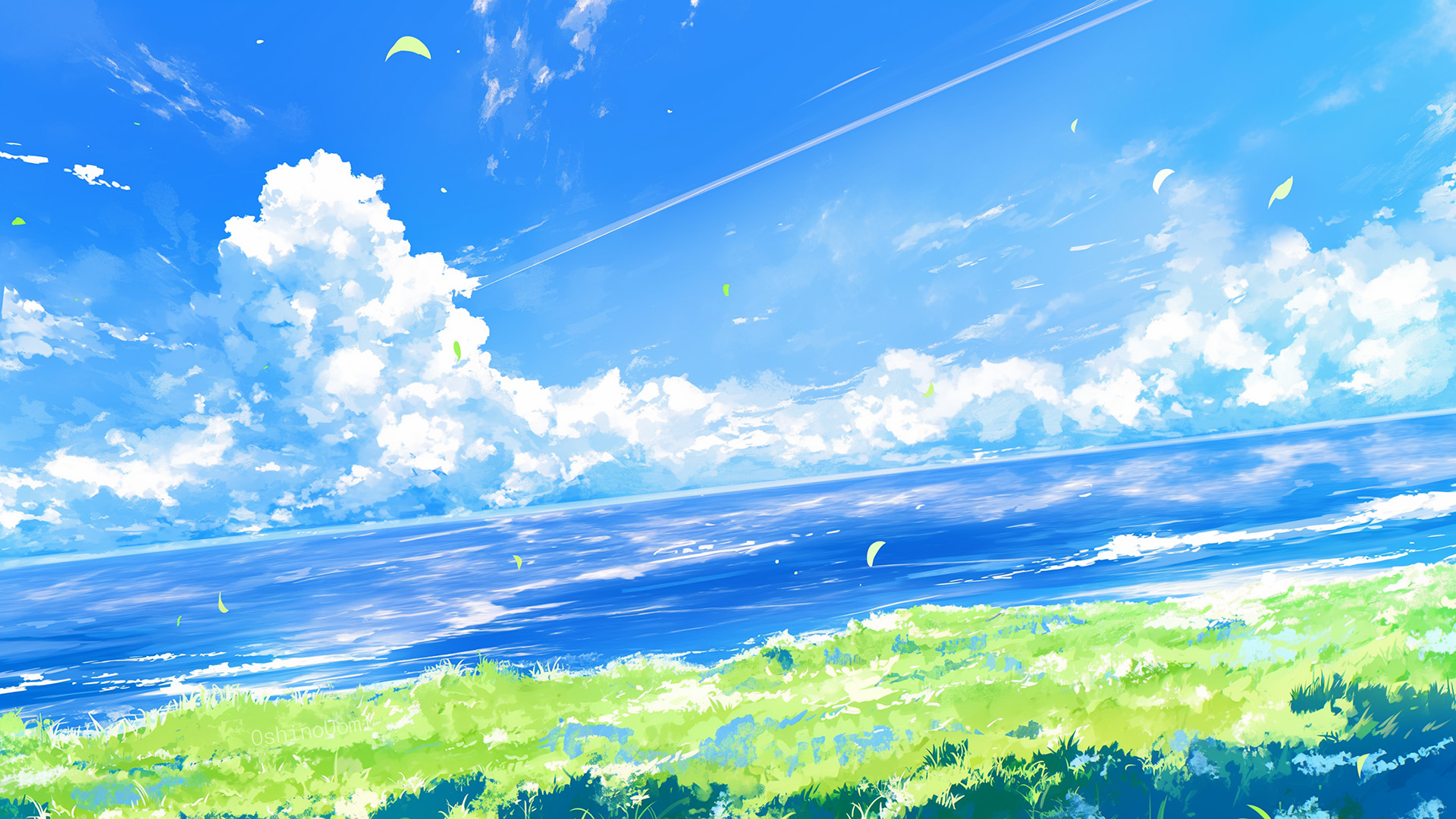 天海相接,云朵,天空