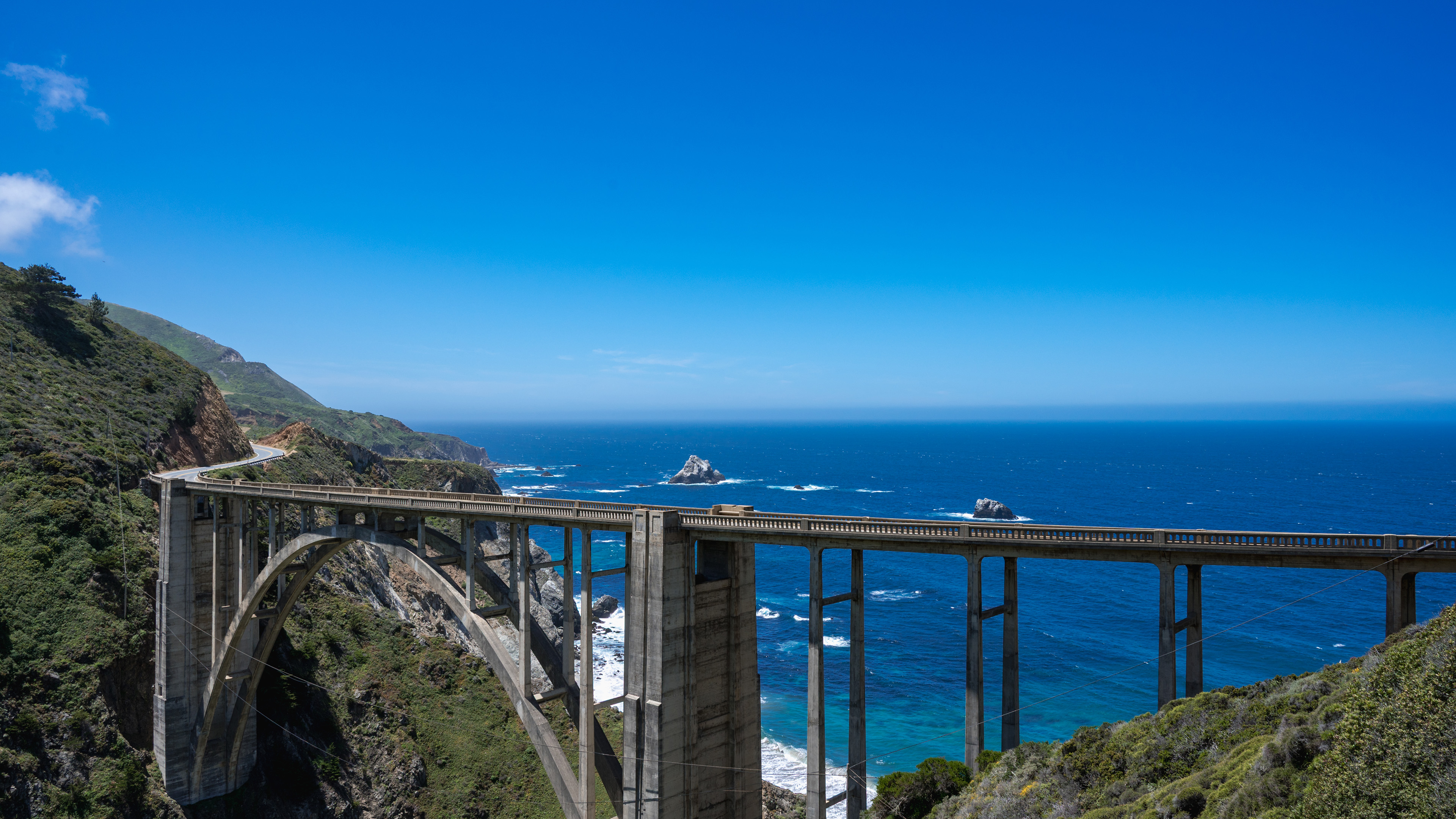 海洋天堂,峡谷,高架桥,海浪