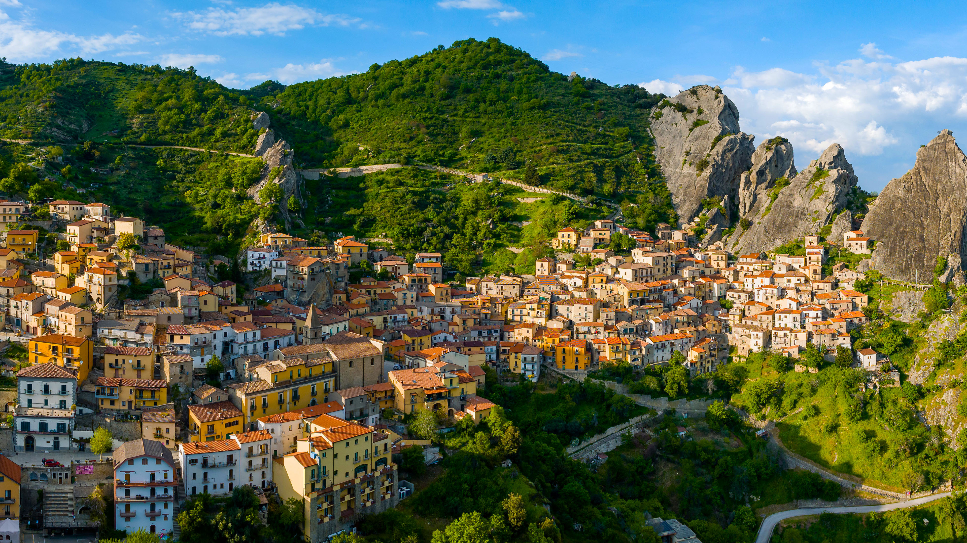 山上小镇,建筑,半山腰