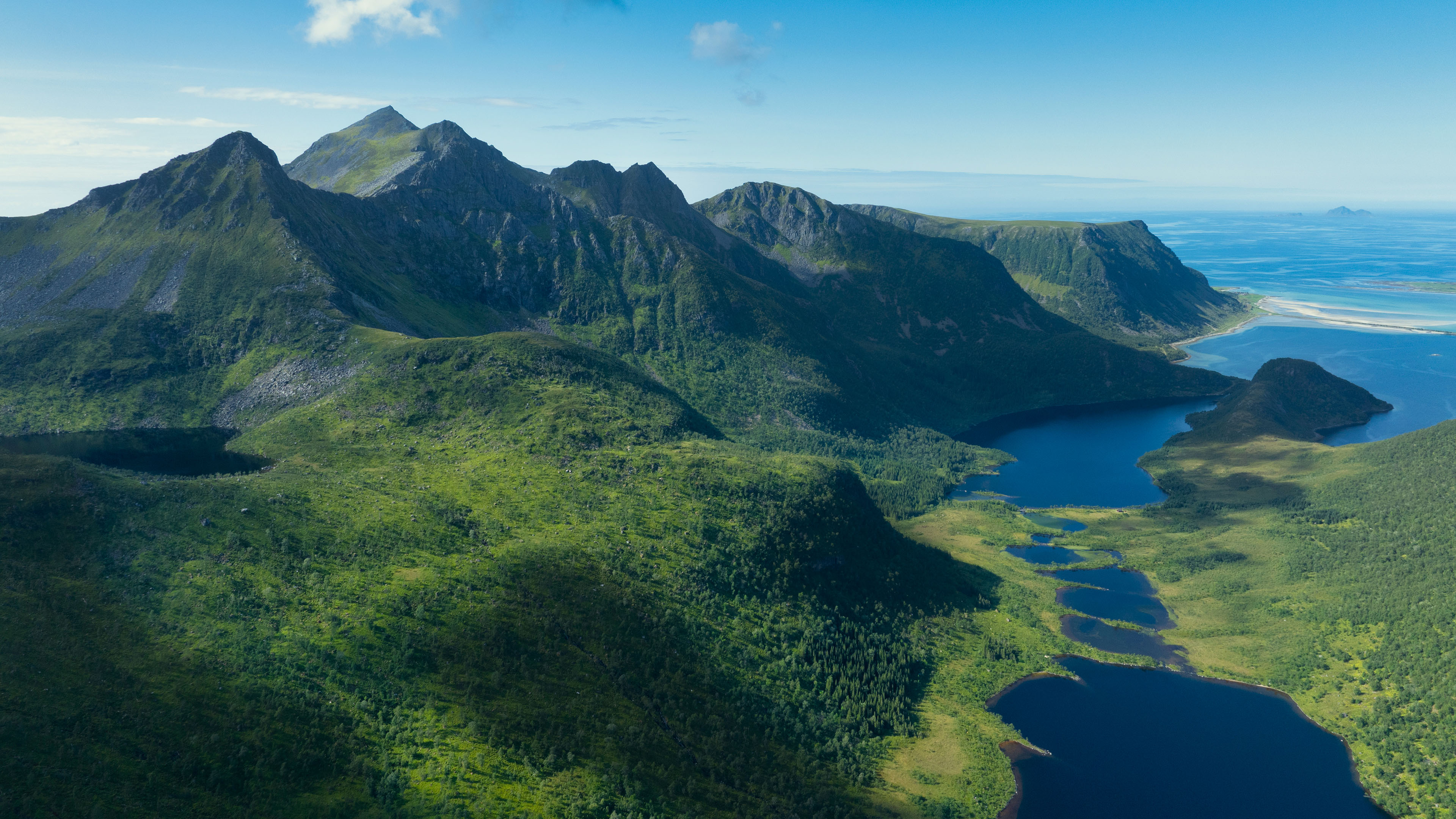 自然风光,山丘,青山绿水,海洋