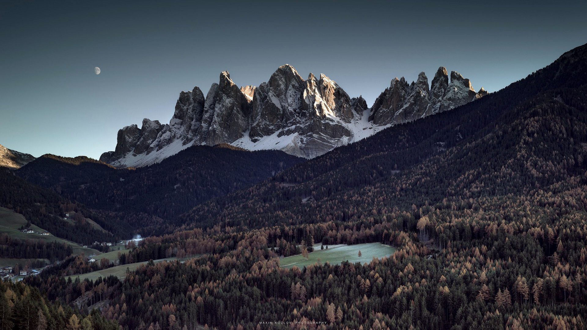 山峰,树林,山坡