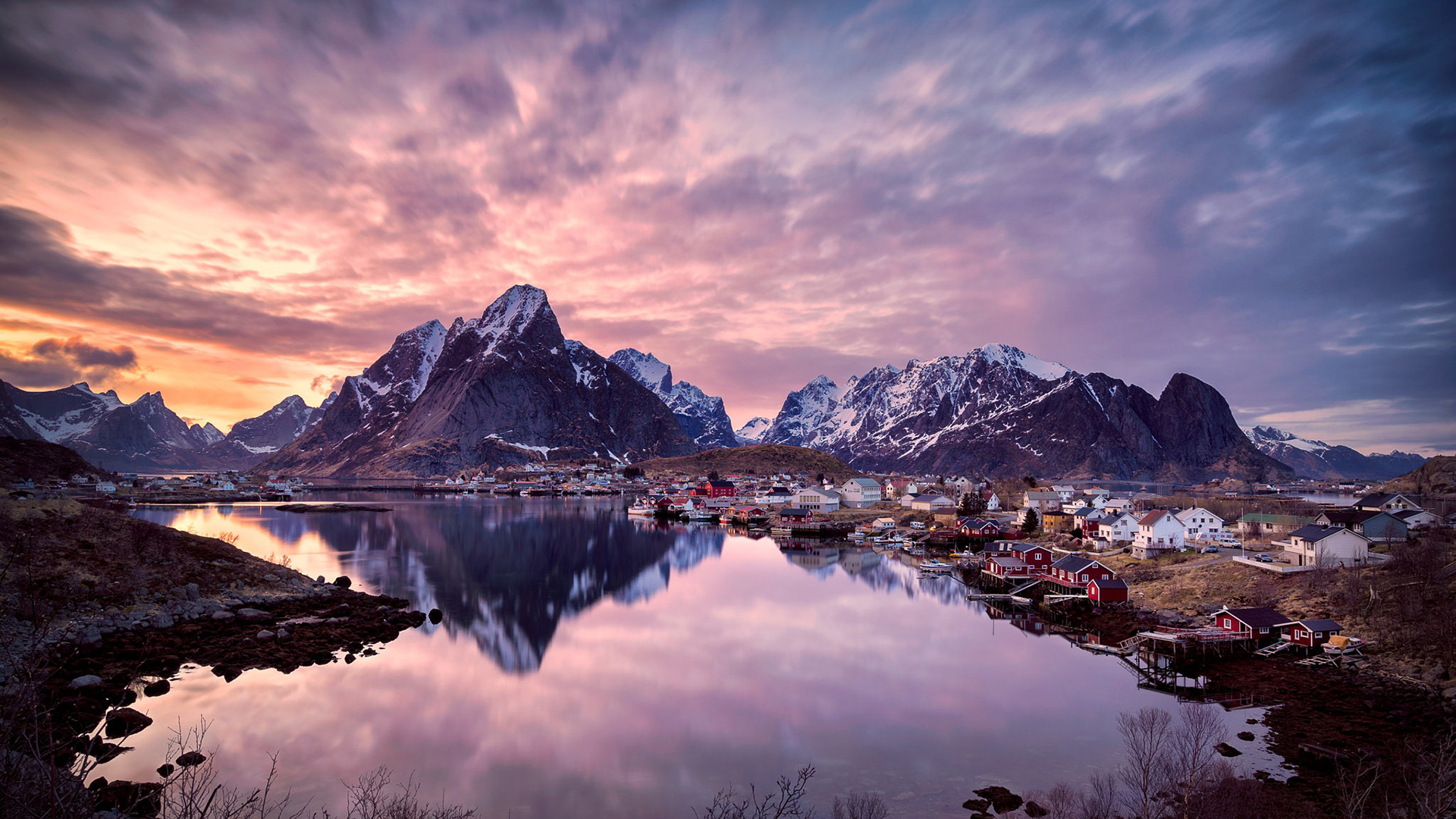 冰天雪地,挪威,小镇