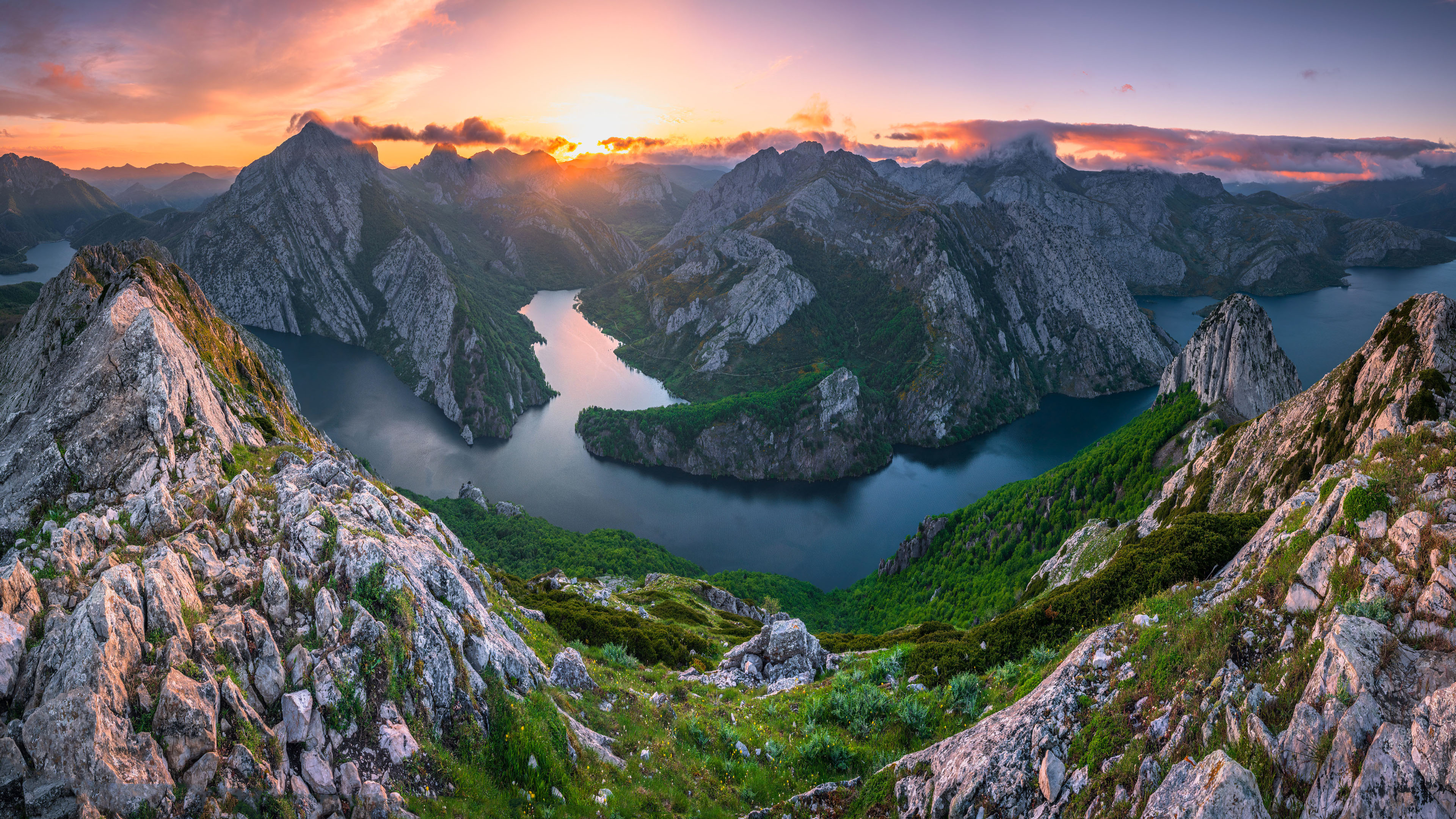 自然风光,日出,山川