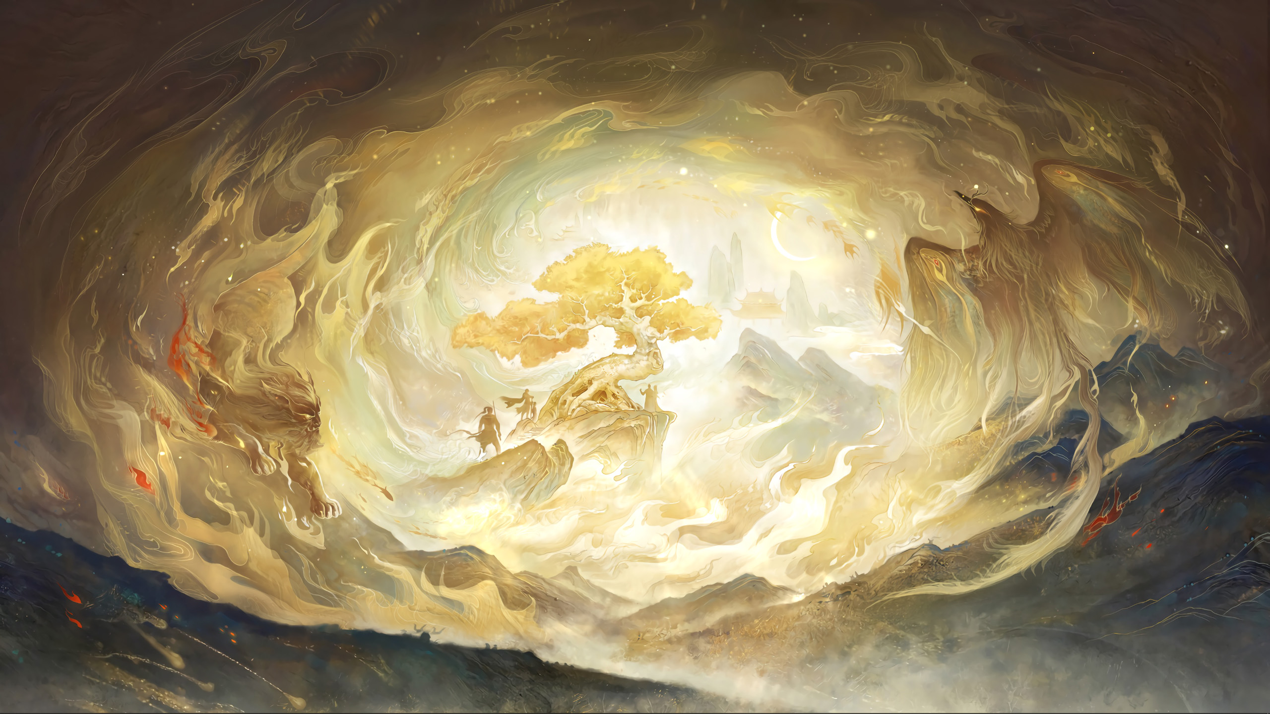 仙境,凤凰,混沌