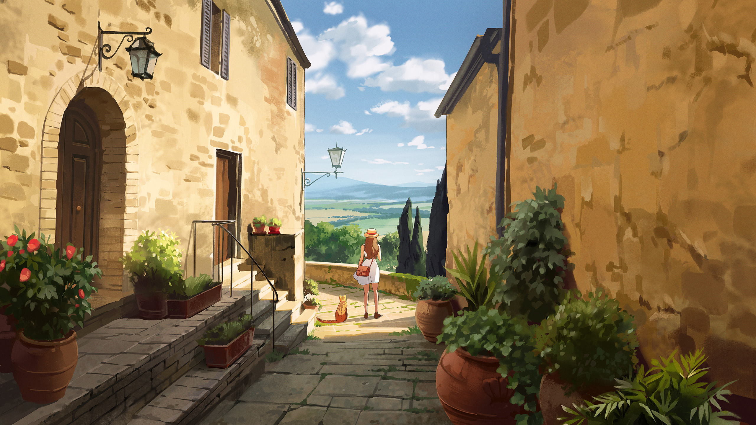 小镇,巷子,建筑