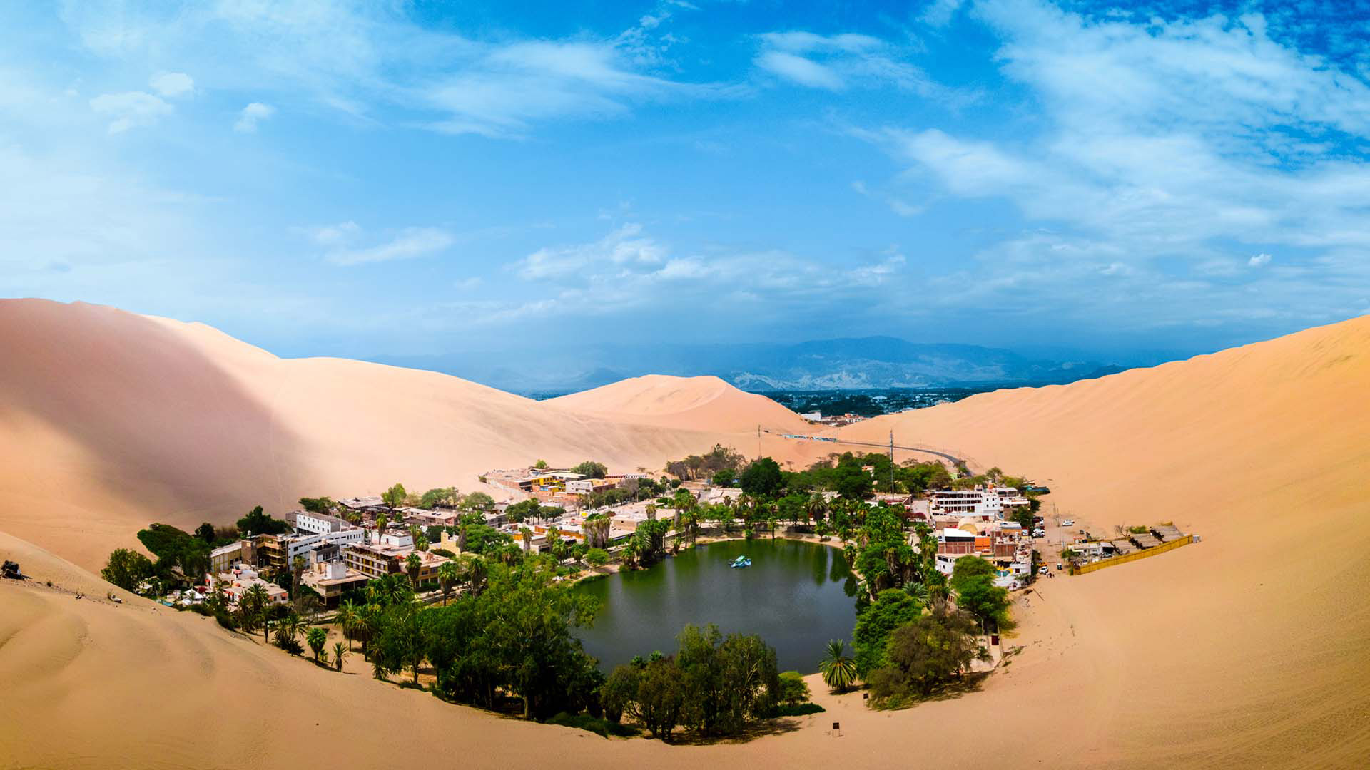 自然风光,沙漠,绿洲