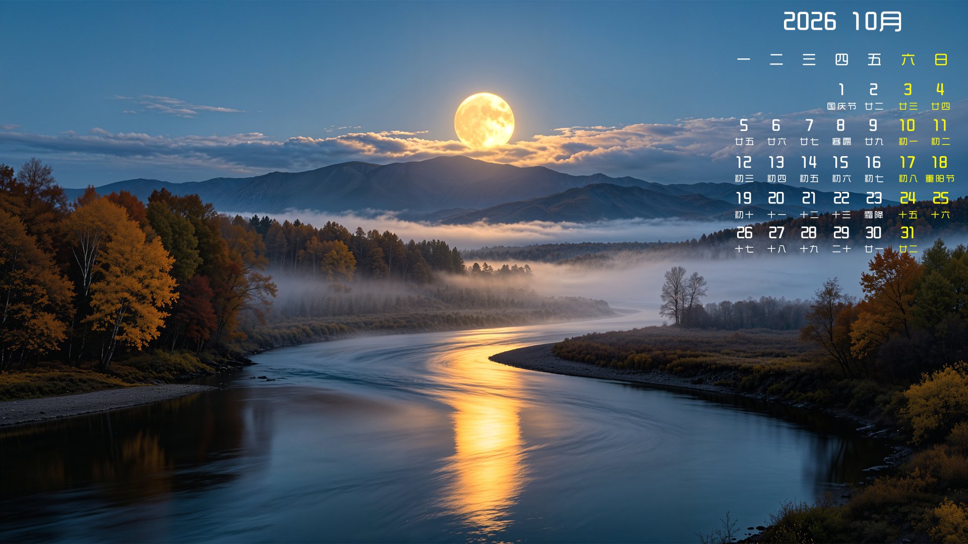 10月月历壁纸（5）