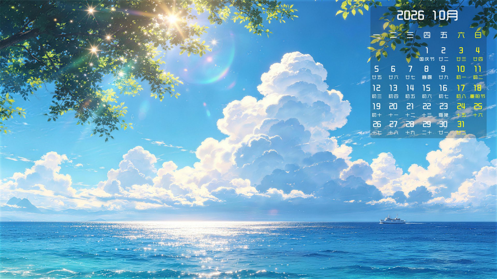 10月月历壁纸（6）